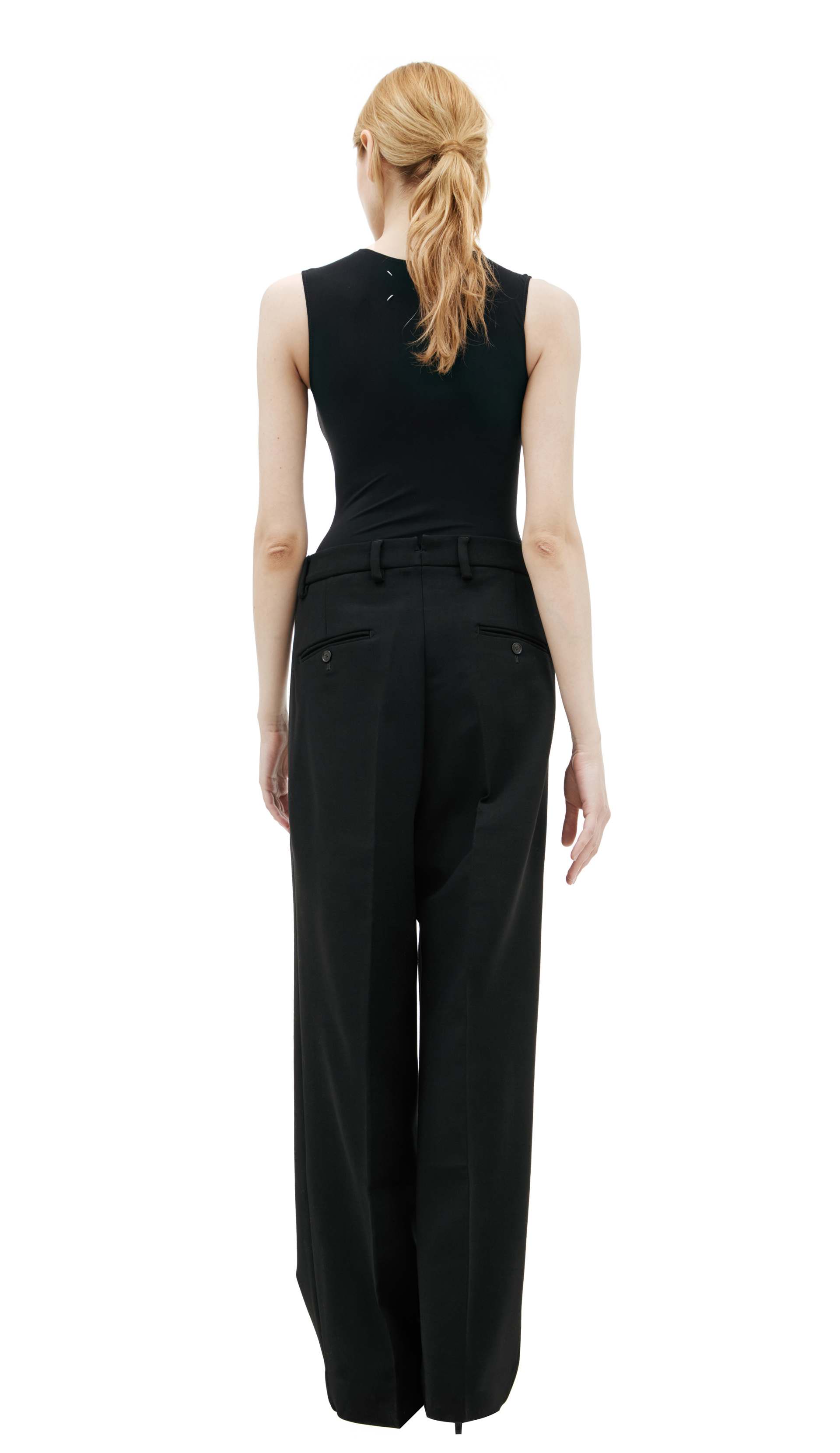 VETEMENTS Black trousers with arrows