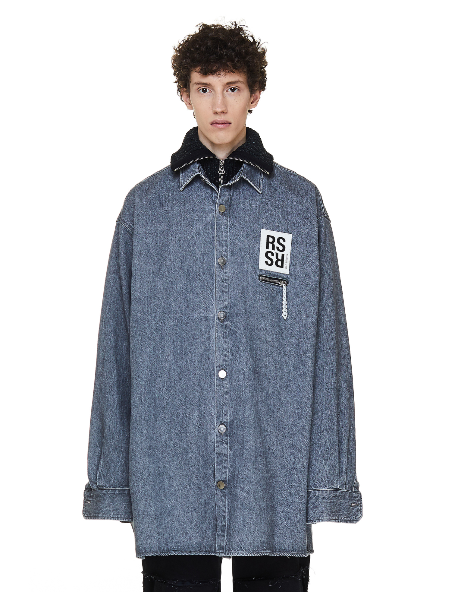 く*ー様 RAF SIMONS 23SS OVERSIZED DENIM SHI Oversized Short