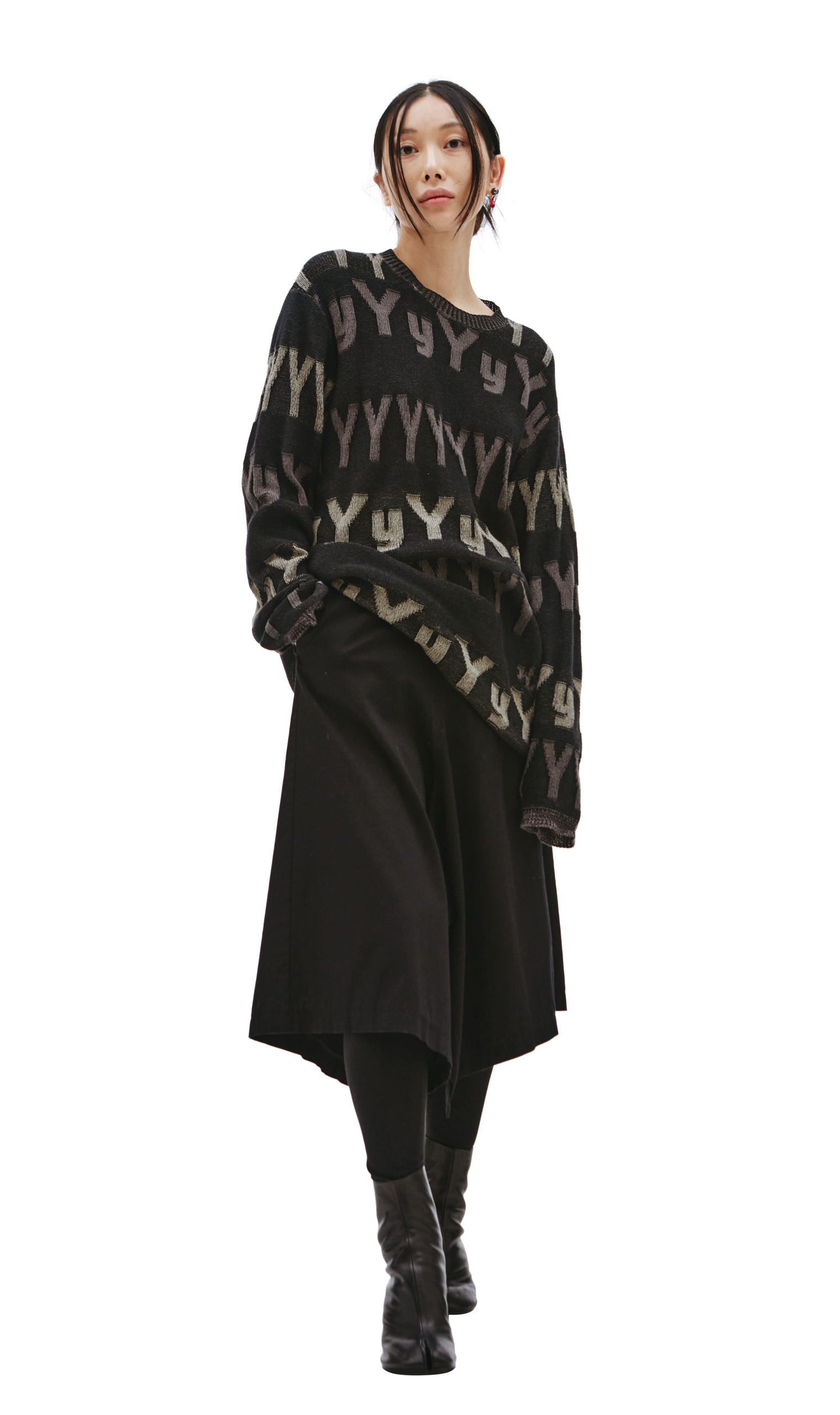 Yohji Yamamoto All over logo knit sweater