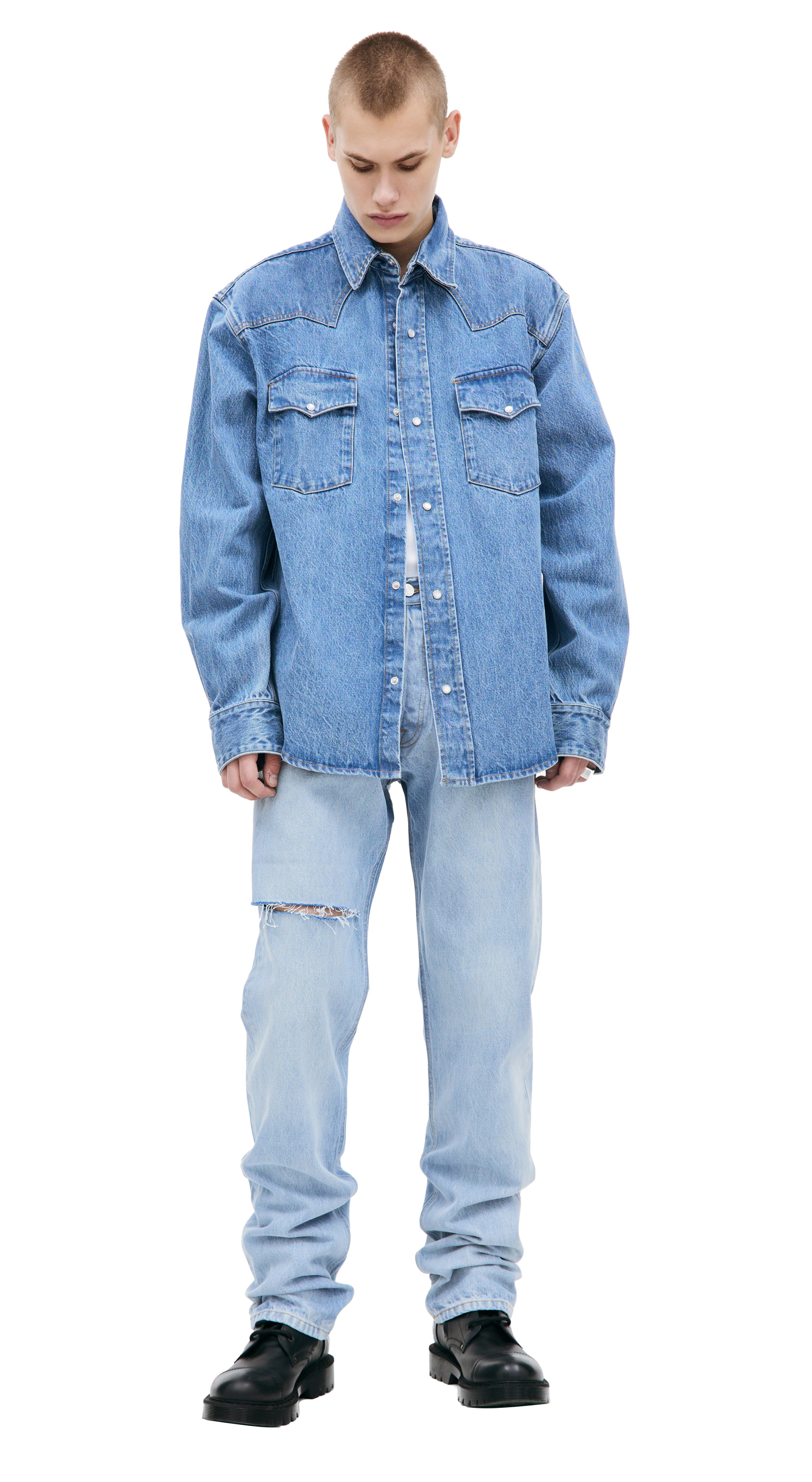 VTMNTS Blue denim shirt