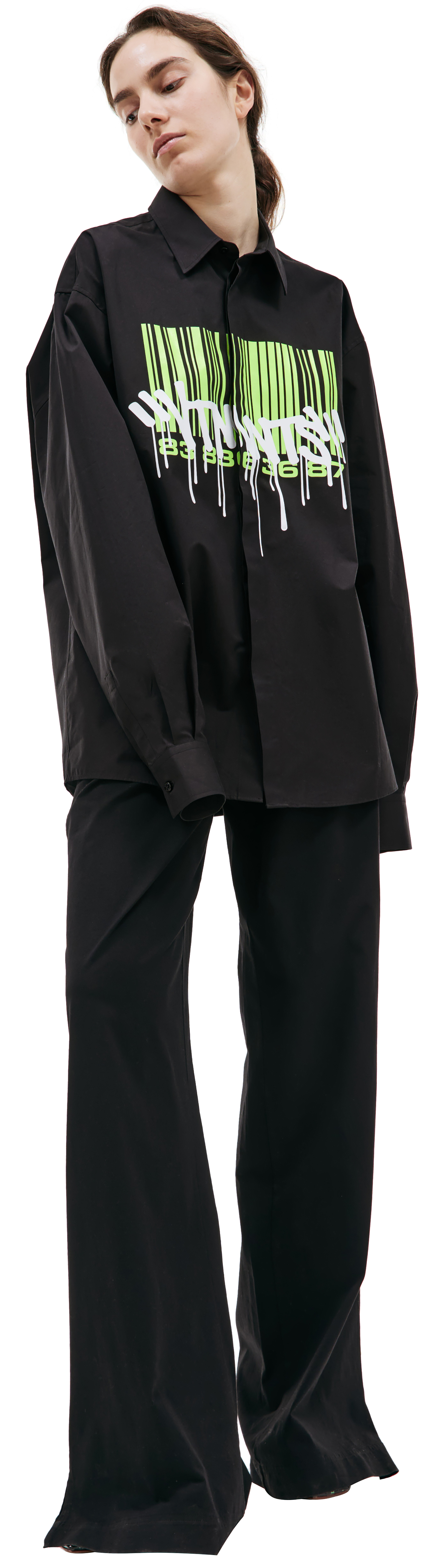 VTMNTS Barcode printed shirt