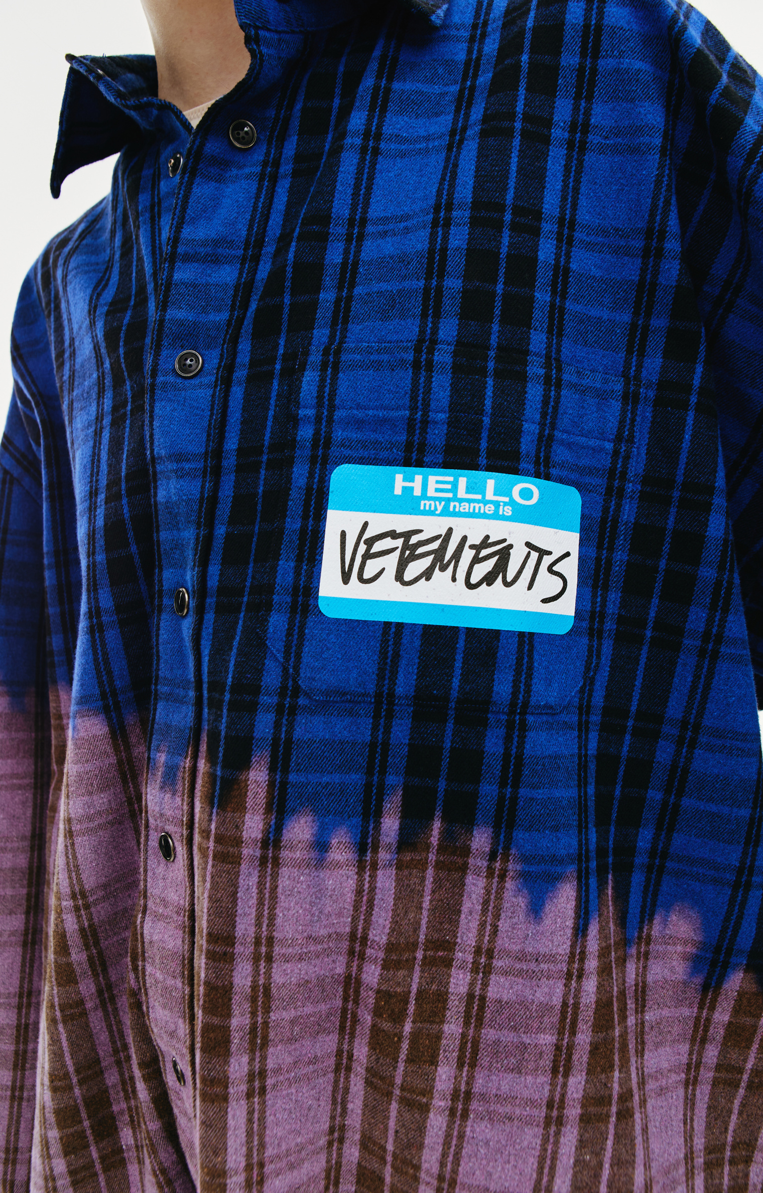 VETEMENTS \'My name is\' checked shirt
