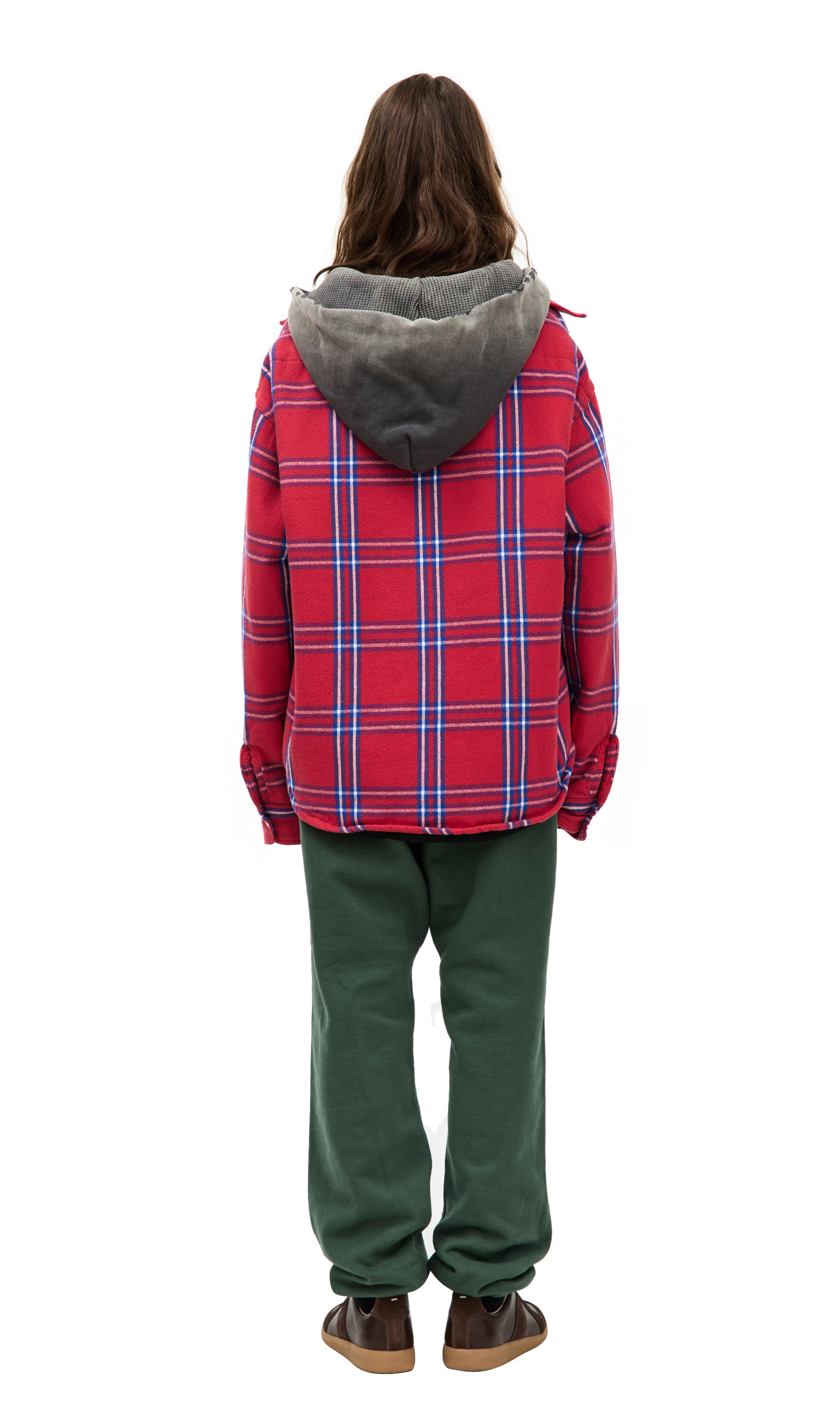 Saint Mxxxxxx Hooded plaid shirt