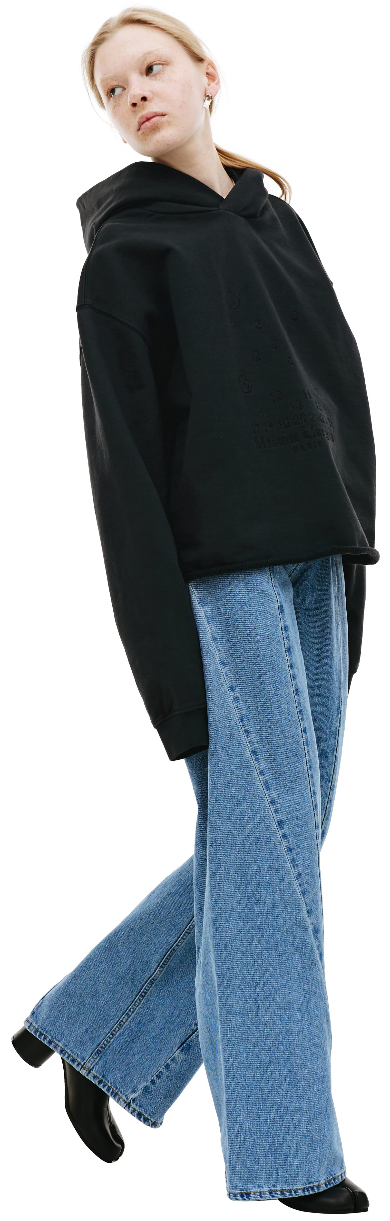 Maison Margiela Black Embroidered Hoodie