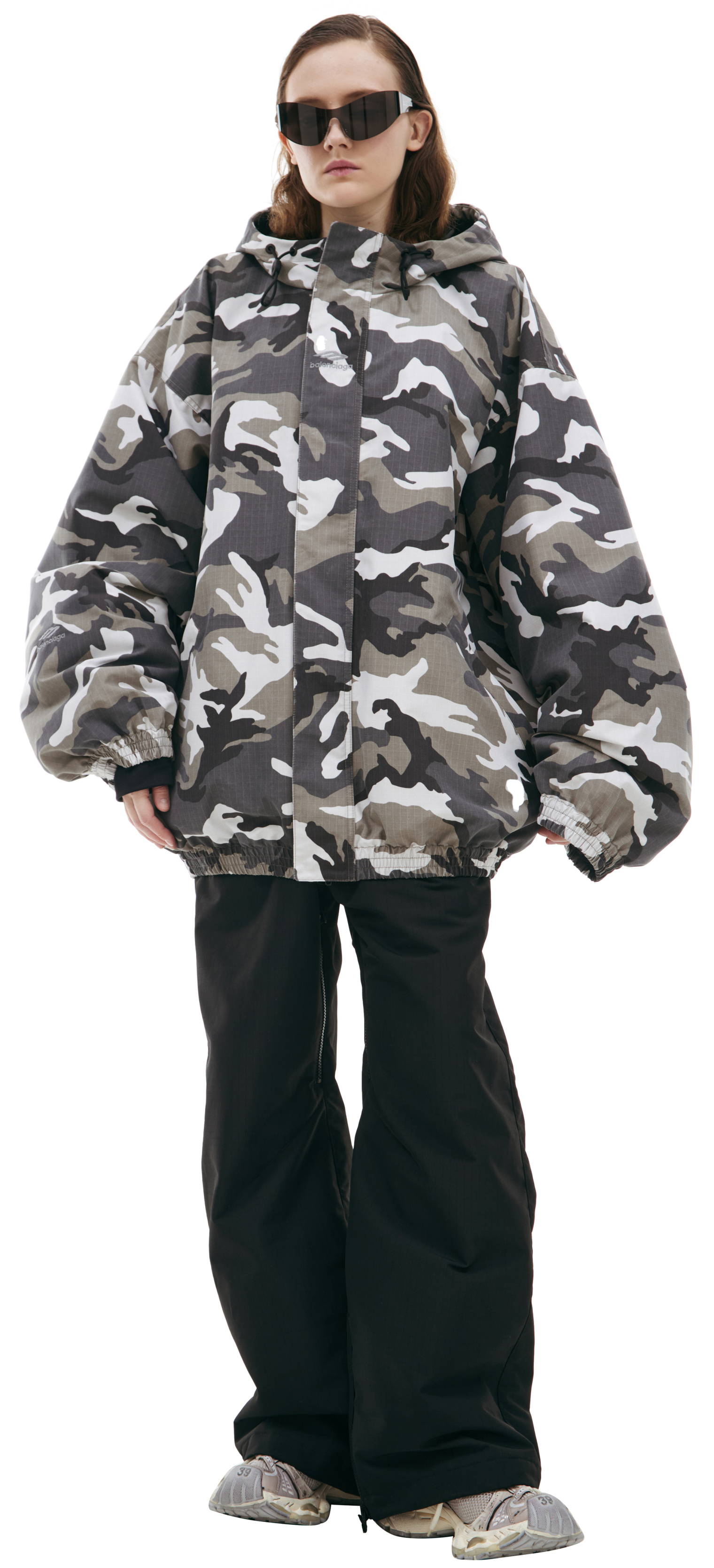 Balenciaga Camouflage hooded jacket