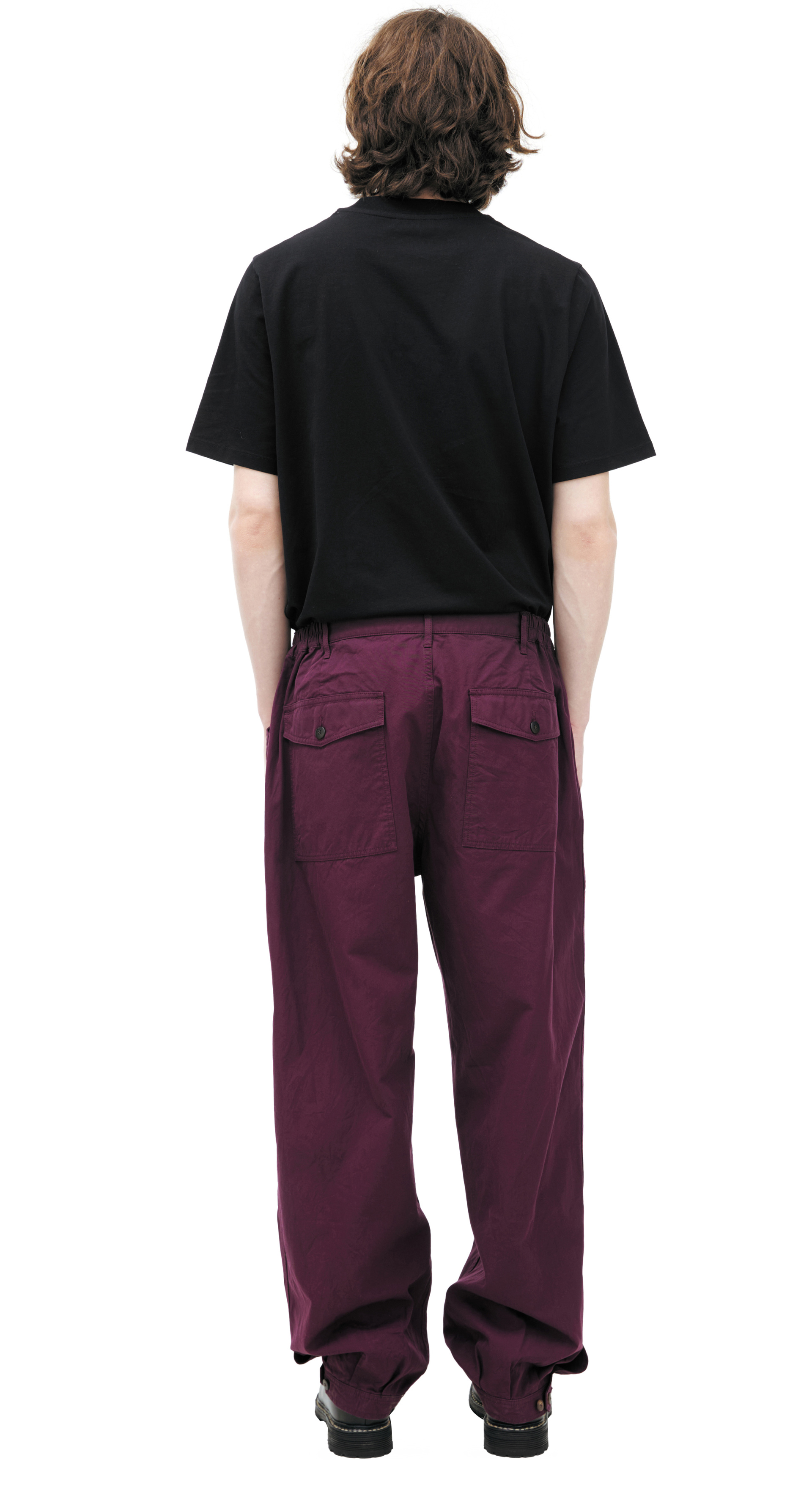 visvim Burgundy cotton trousers