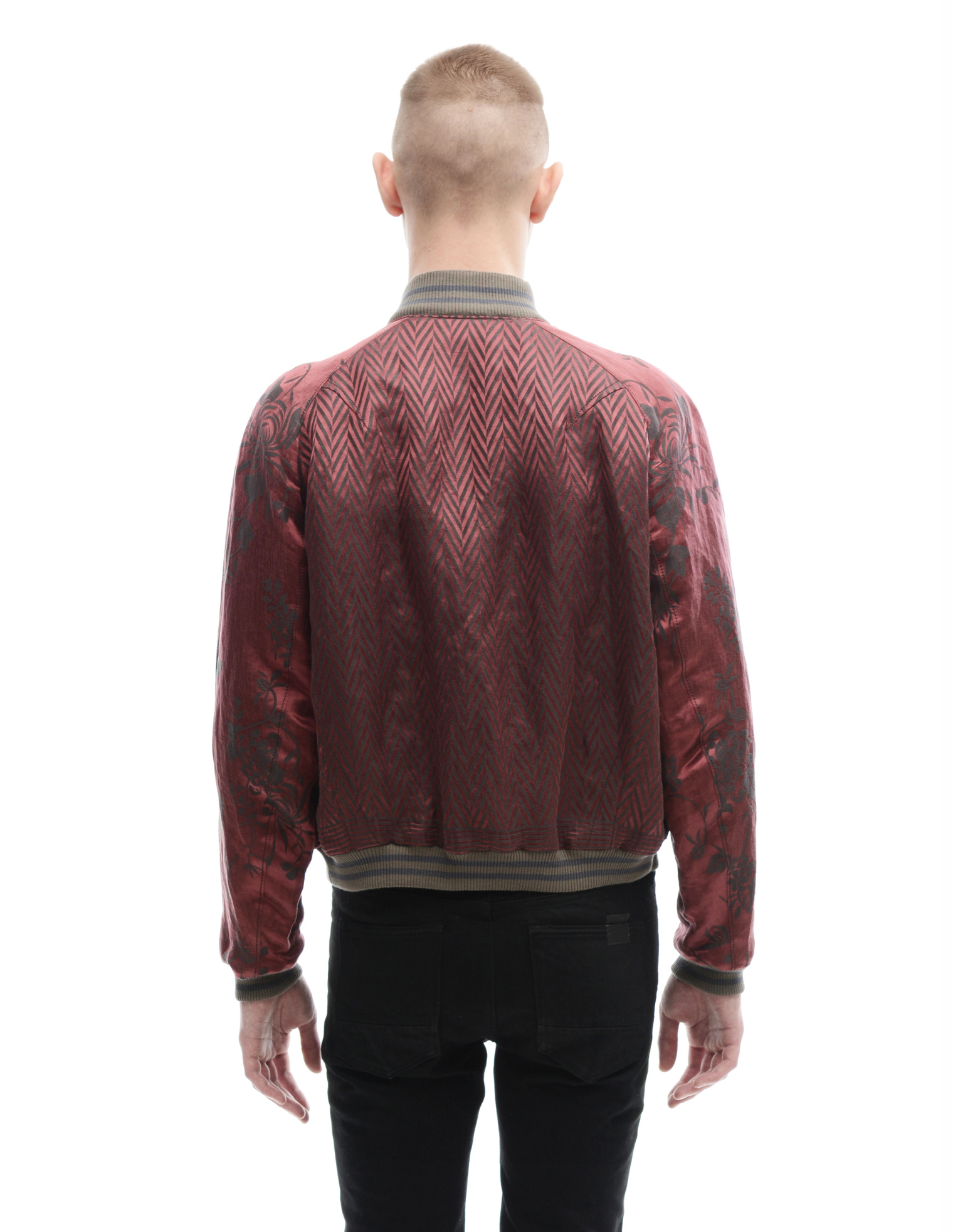 Haider Ackermann Linen and silk bomber jacket