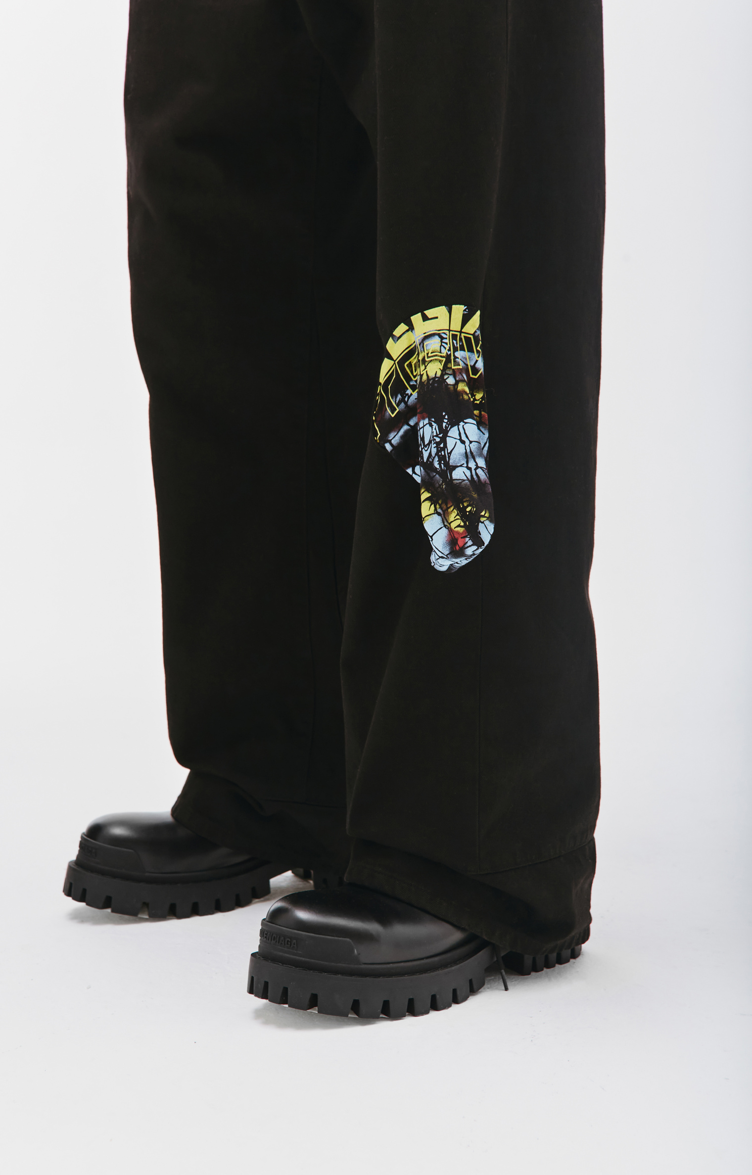 Raf Simons Black graphic print jeans