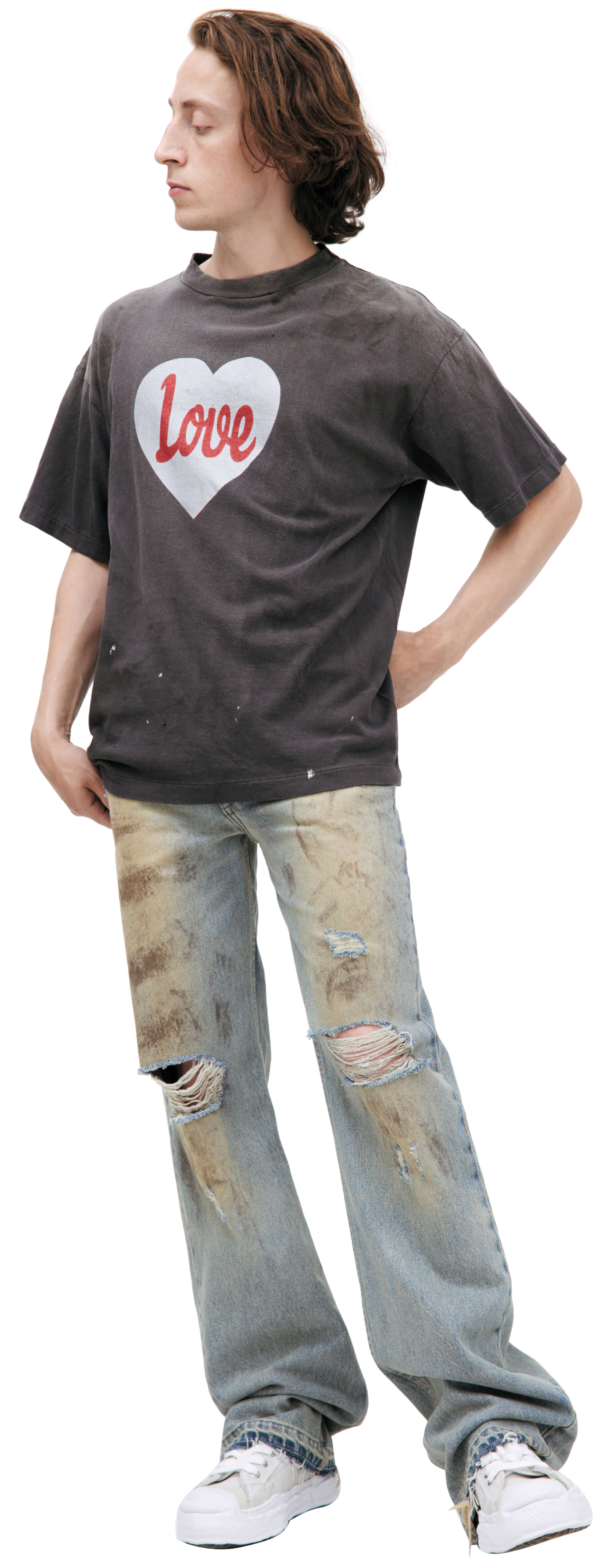 Saint Mxxxxxx Grey print T-shirt