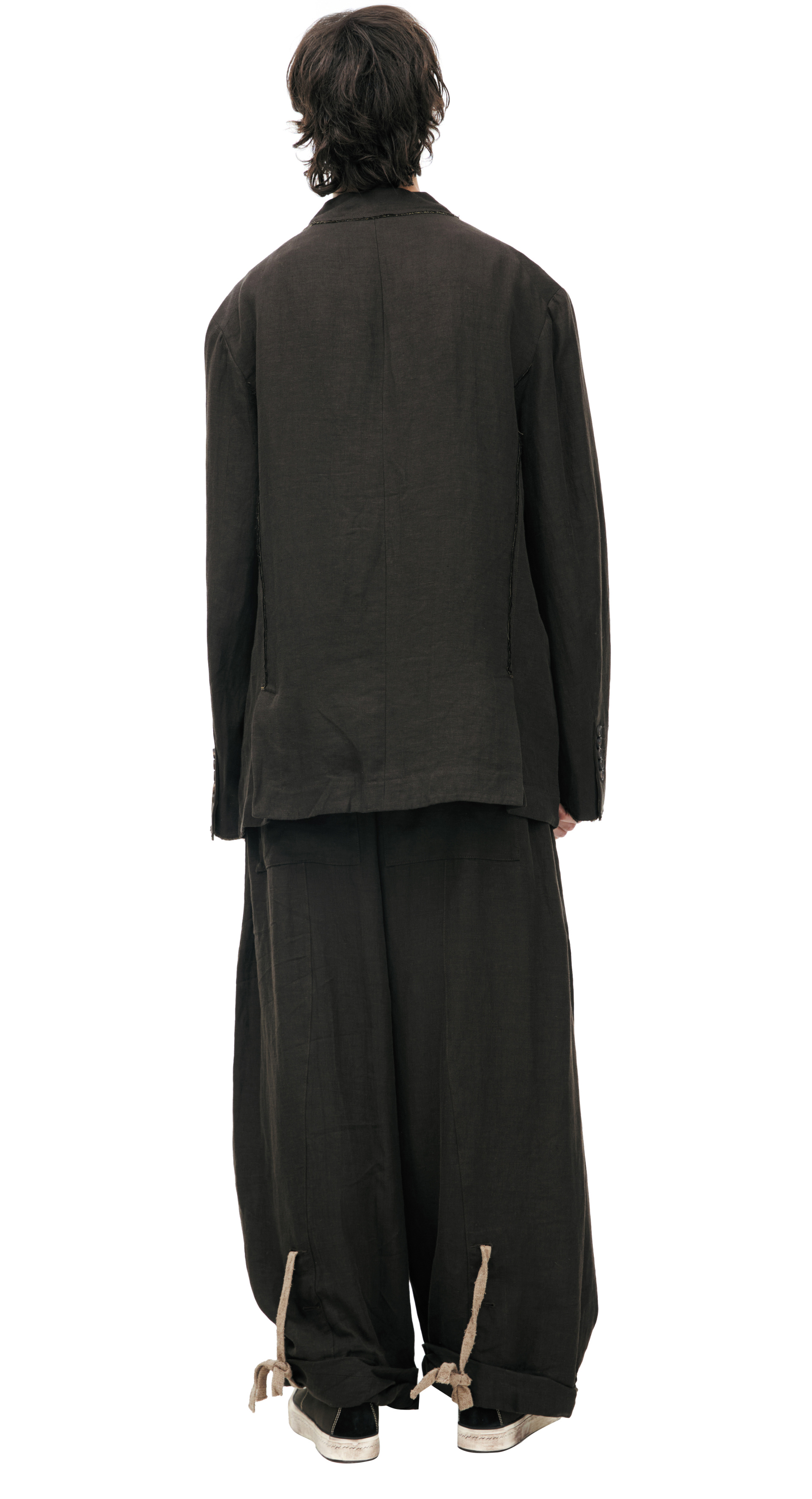 Ziggy Chen Single-breasted linen jacket