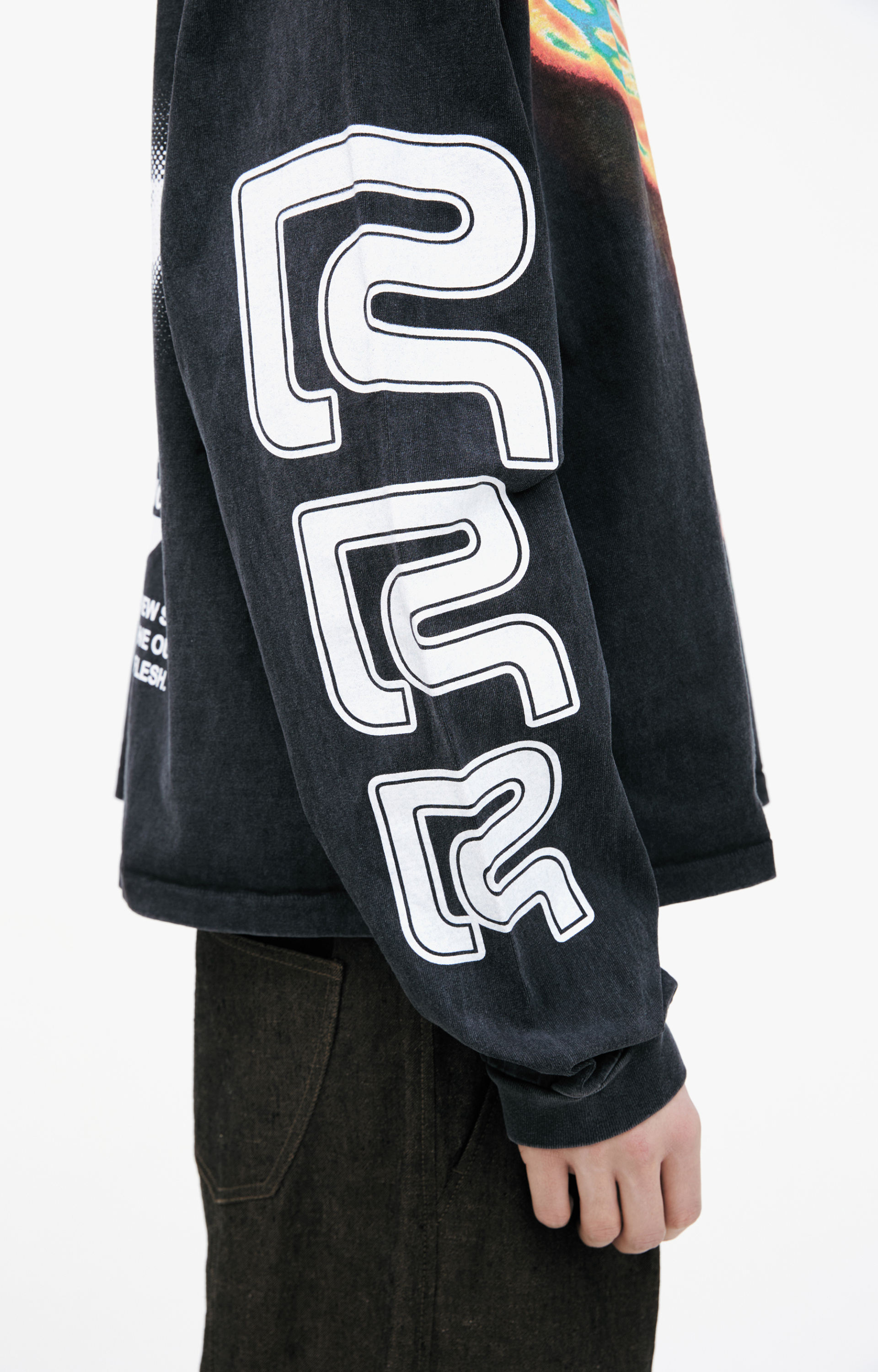 RRR123 Grey longsleeve with a print