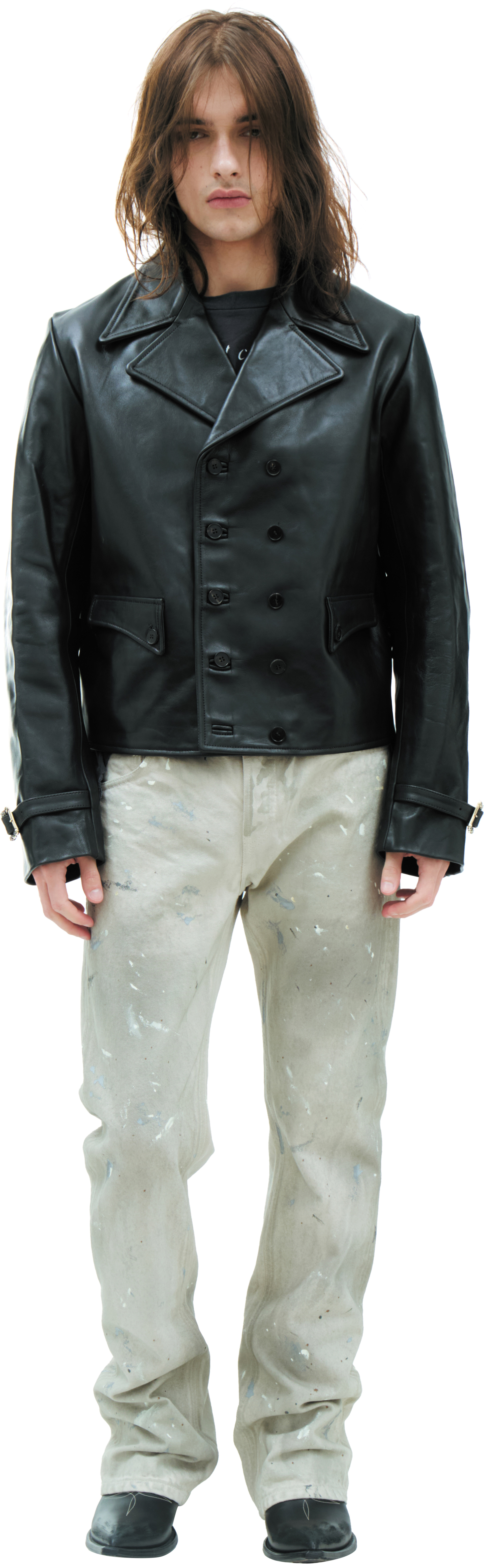 Enfants Riches Déprimés Black leather jacket