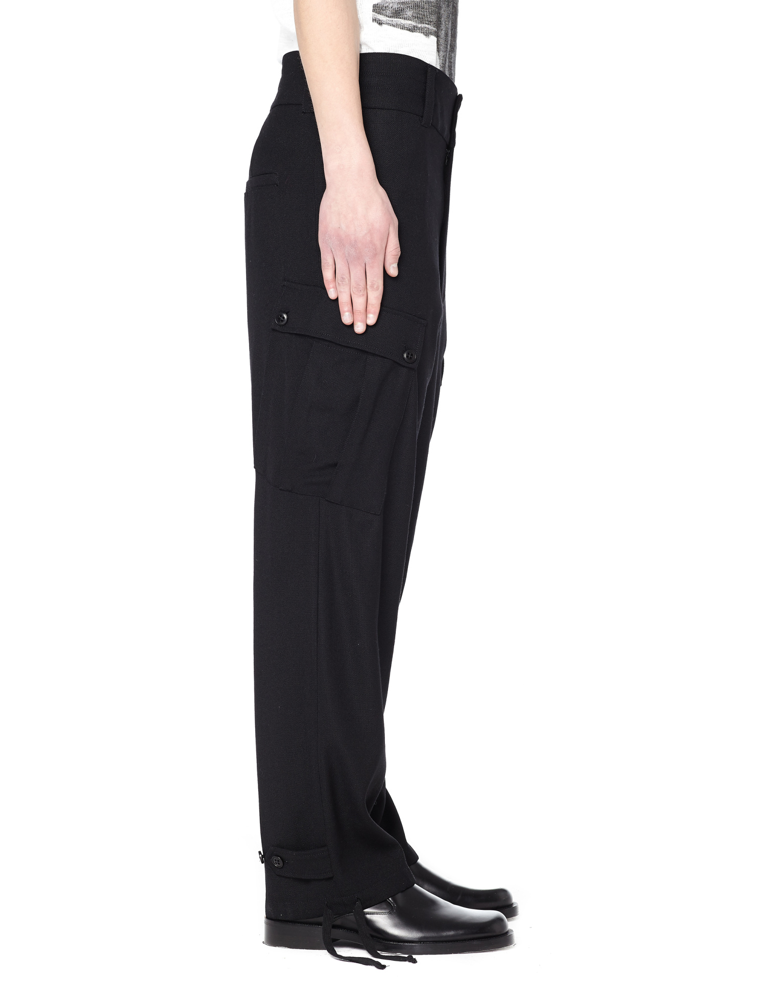 Ann Demeulemeester Wool and rayon trousers