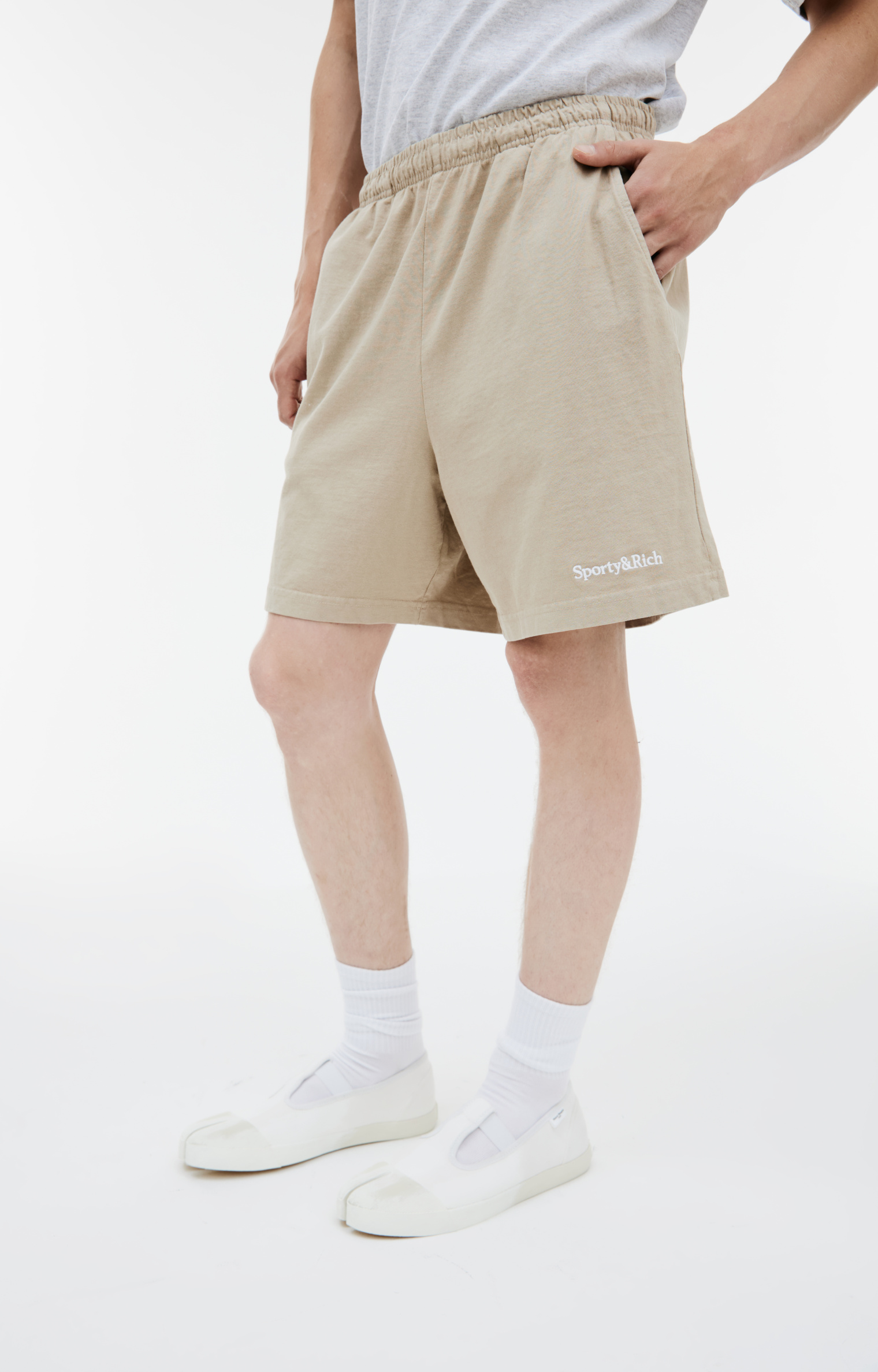 SPORTY & RICH Embroidered logo shorts