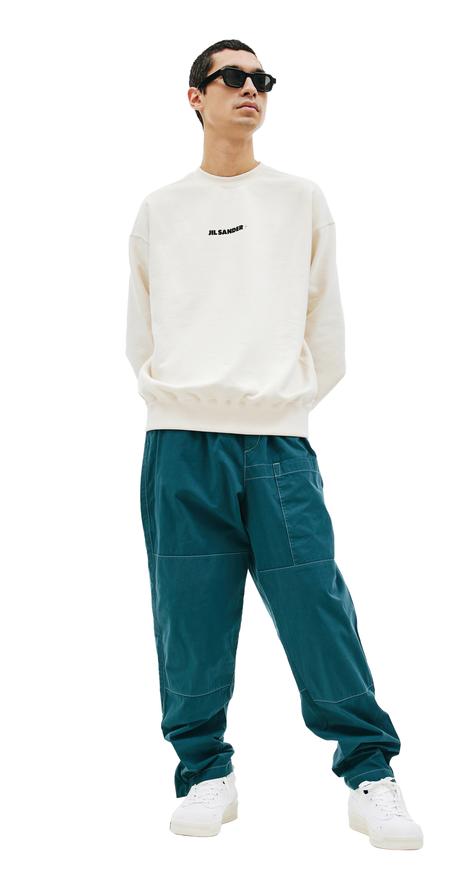 Jil Sander Оверсайз свитшот с логотипом