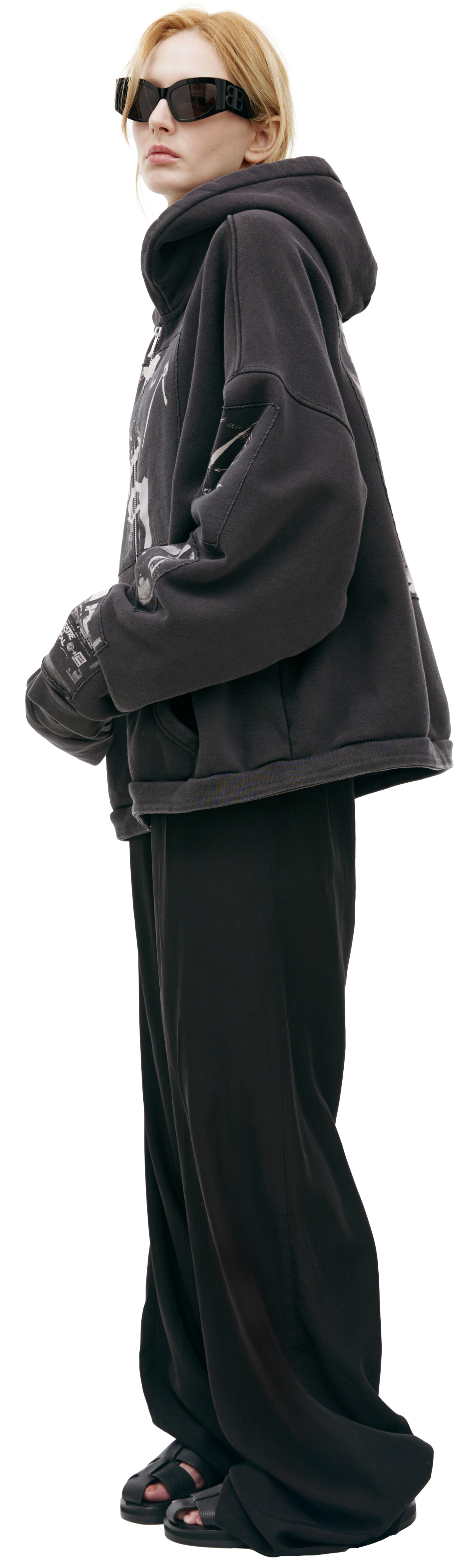 Enfants Riches Déprimés Black hoodie with patches