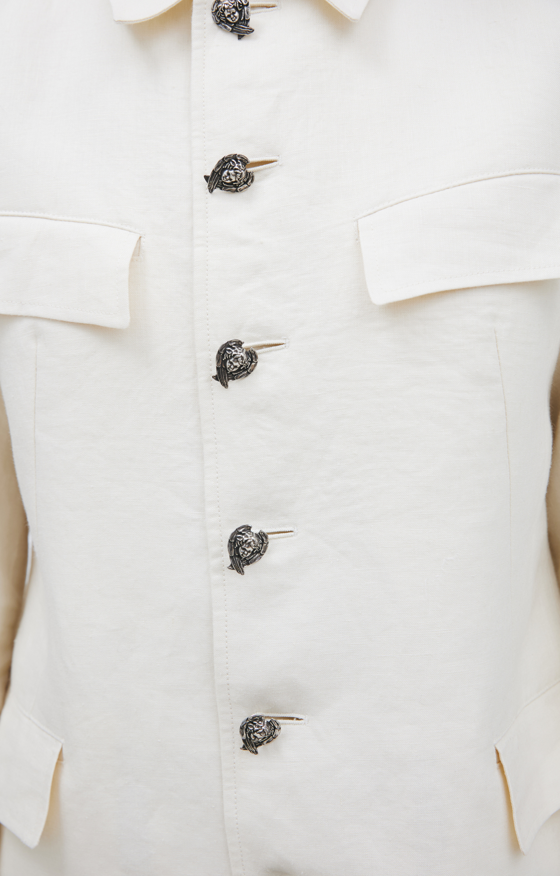 Enfants Riches Déprimés Grey Linen Blazer