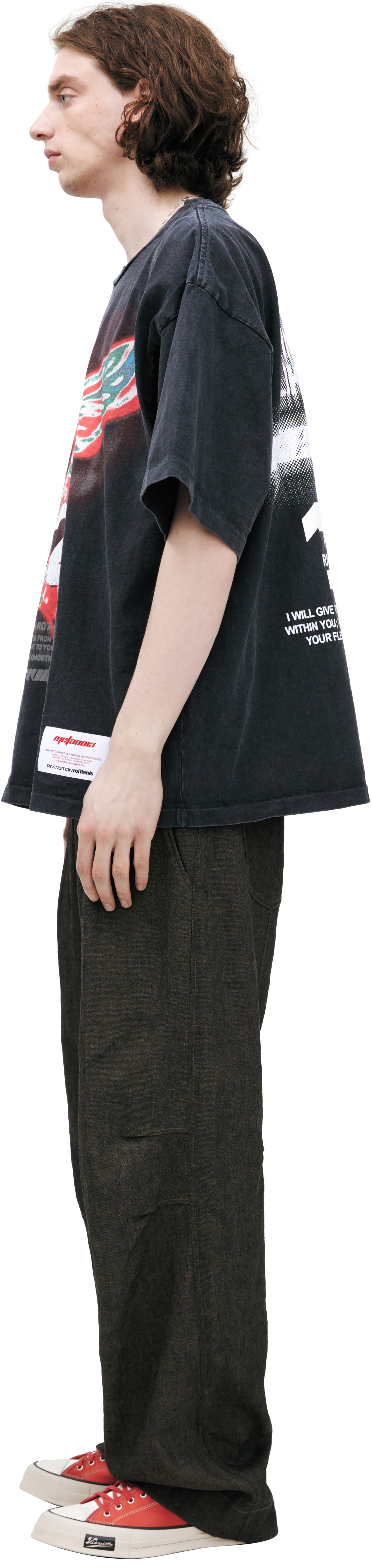 RRR123 Dark Grey print t-shirt