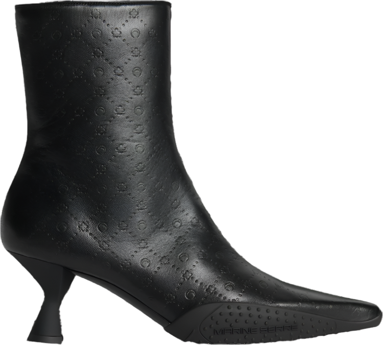 MARINE SERRE Leather Ankle Boots