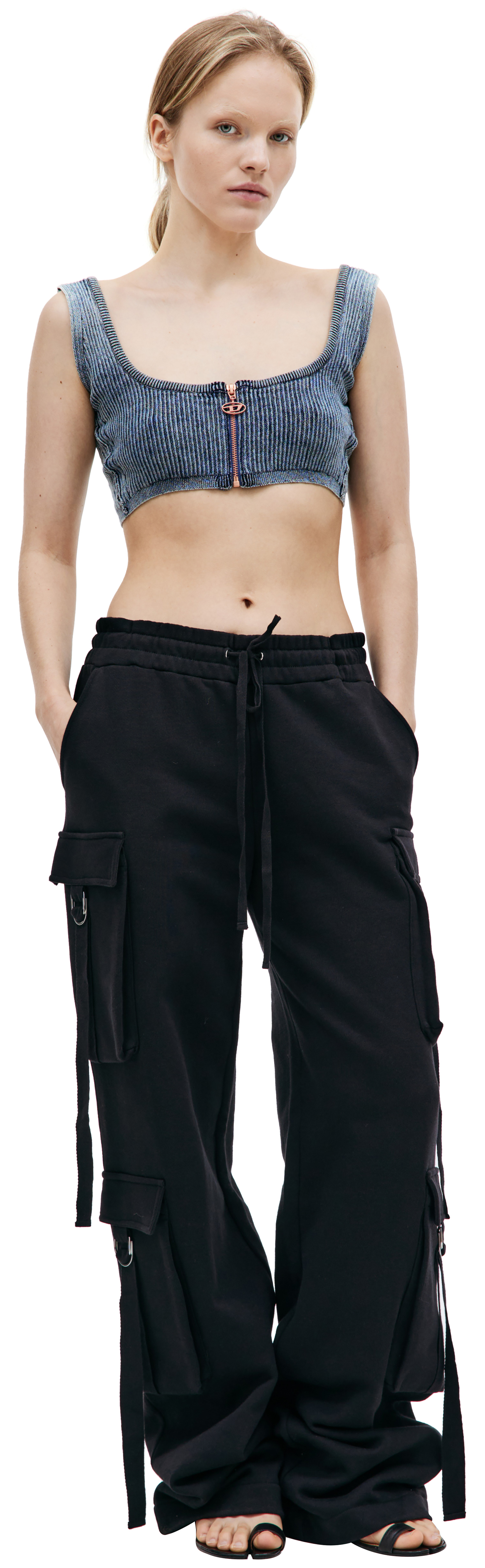 Blumarine Black drawstring sweatpants