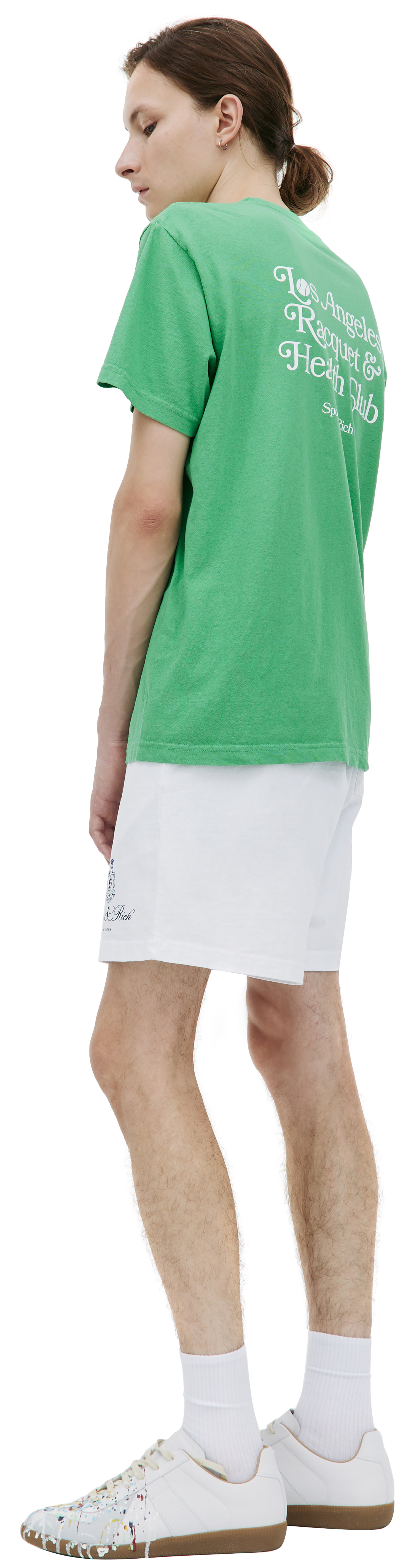 SPORTY & RICH Green \'LA Racquet\' t-shirt