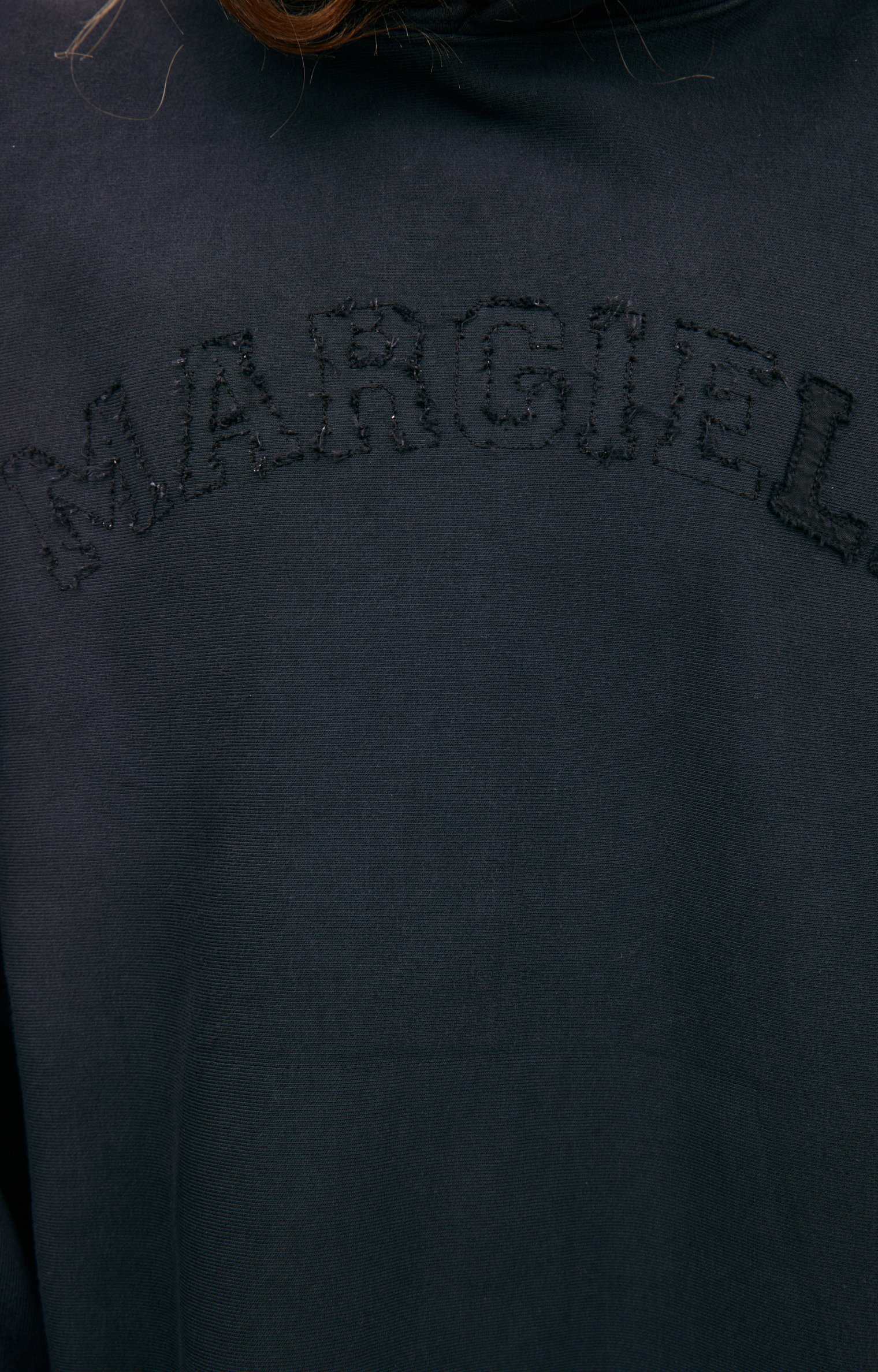 Maison Margiela Black logo hoodie