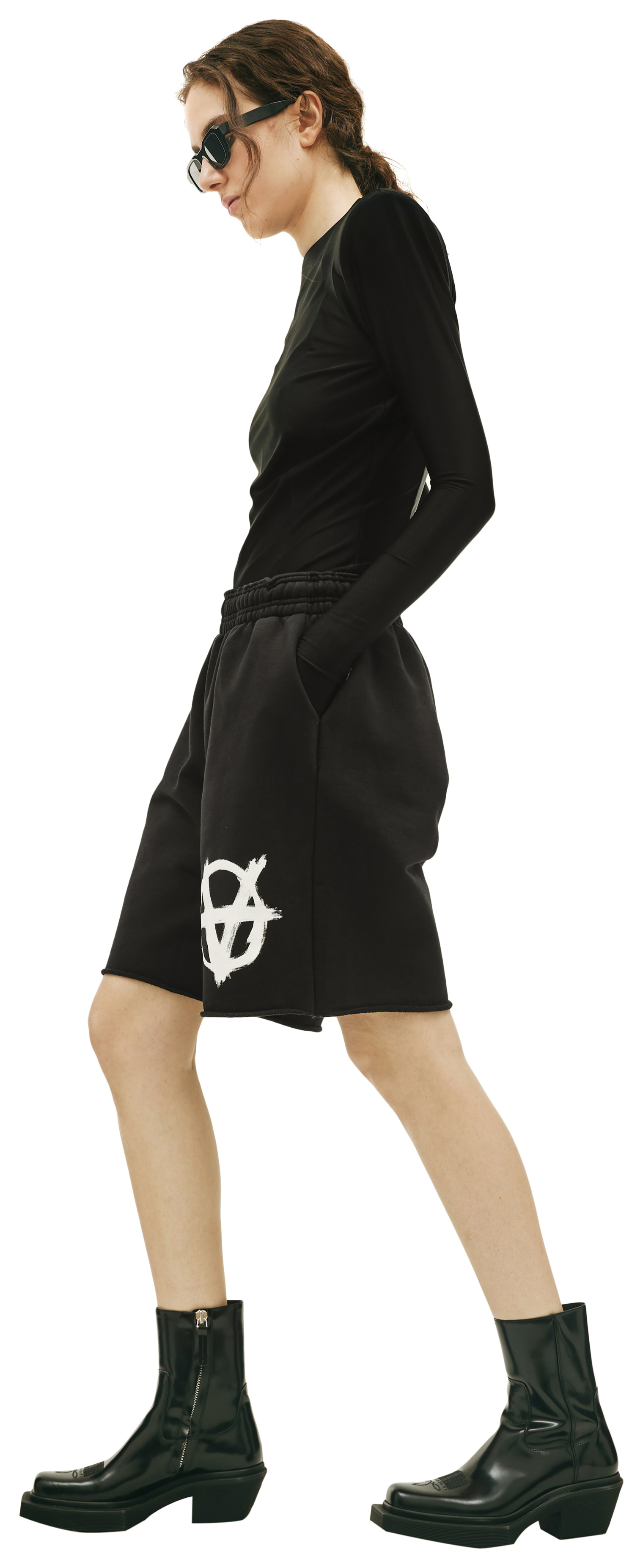 VETEMENTS Black cotton shorts