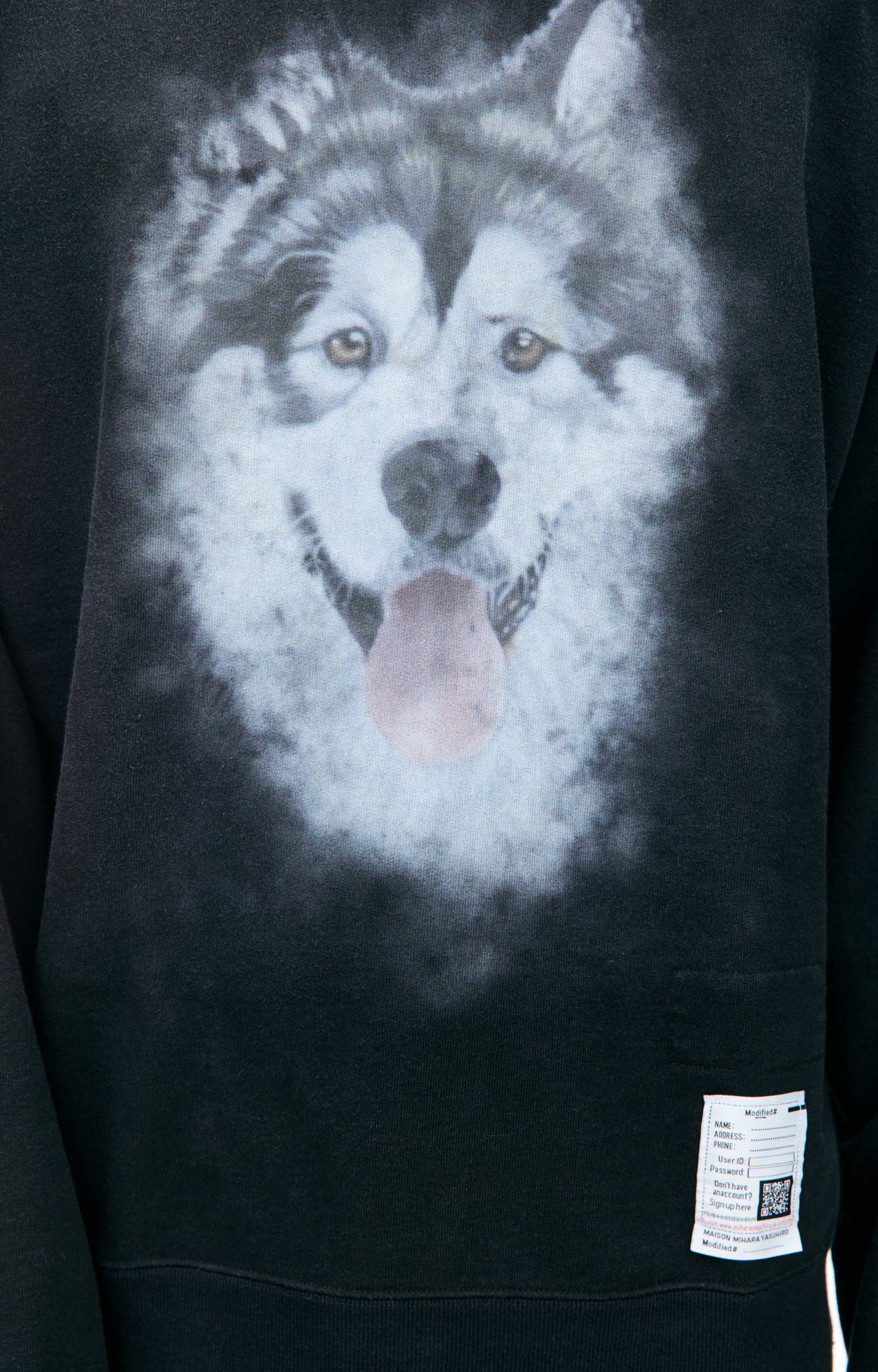 Maison Mihara Yasuhiro Dog printed sweatshirt