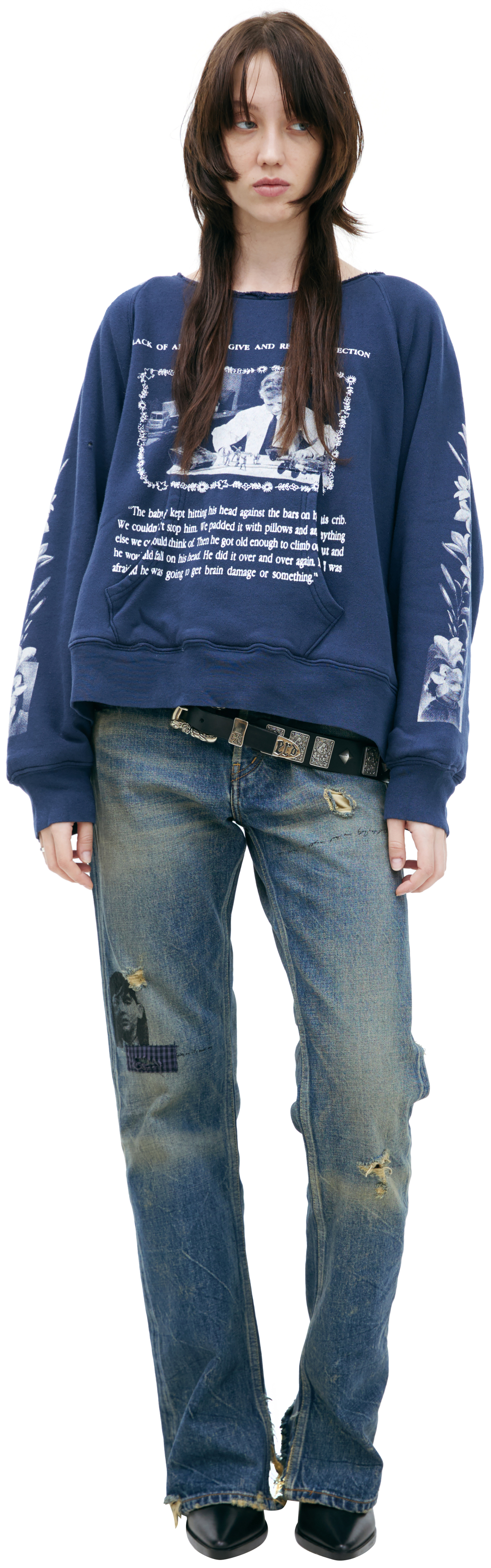 Enfants Riches Déprimés Blue printed sweatshirt