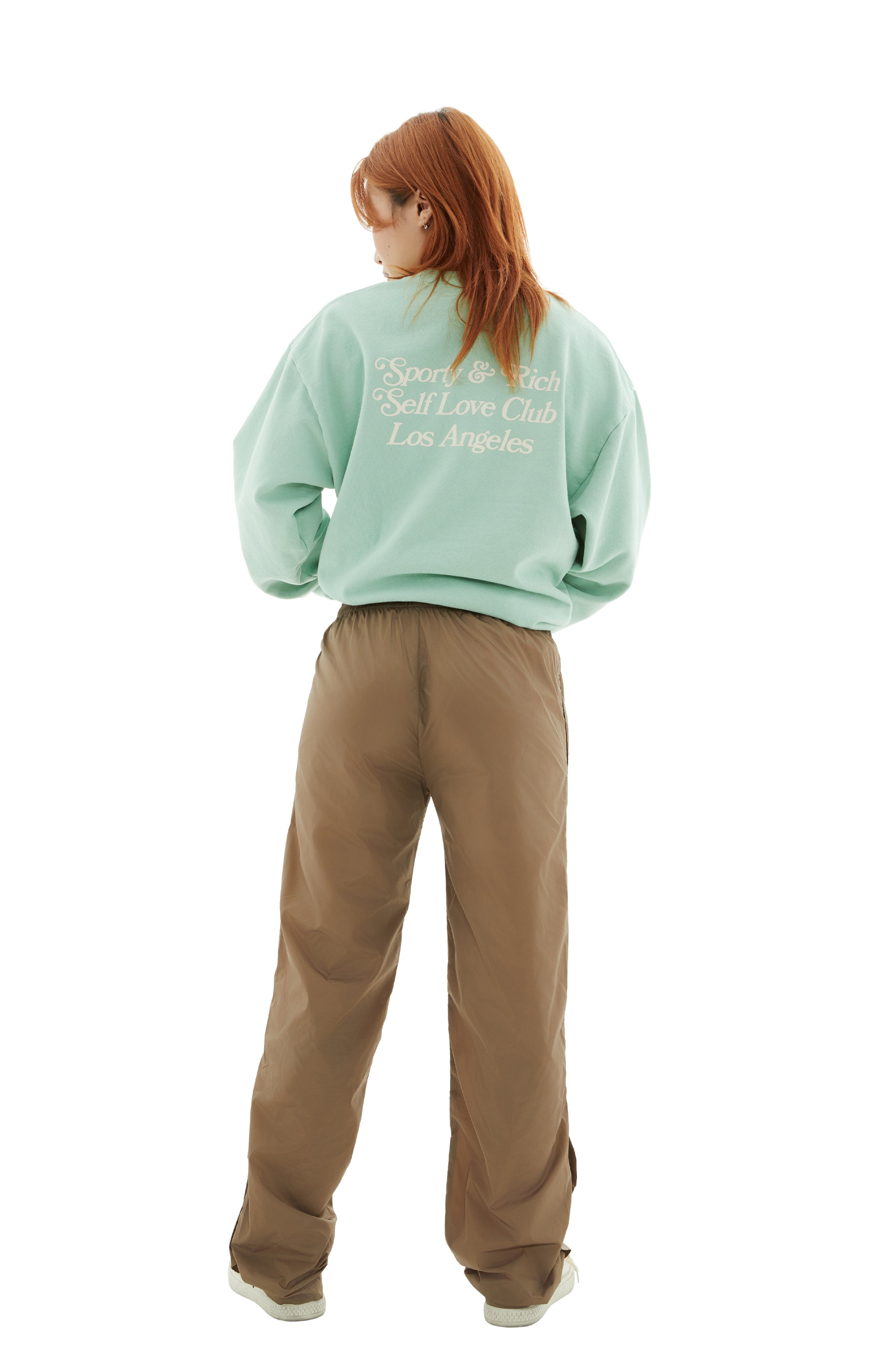 SPORTY & RICH Snap Nylon Track Pants