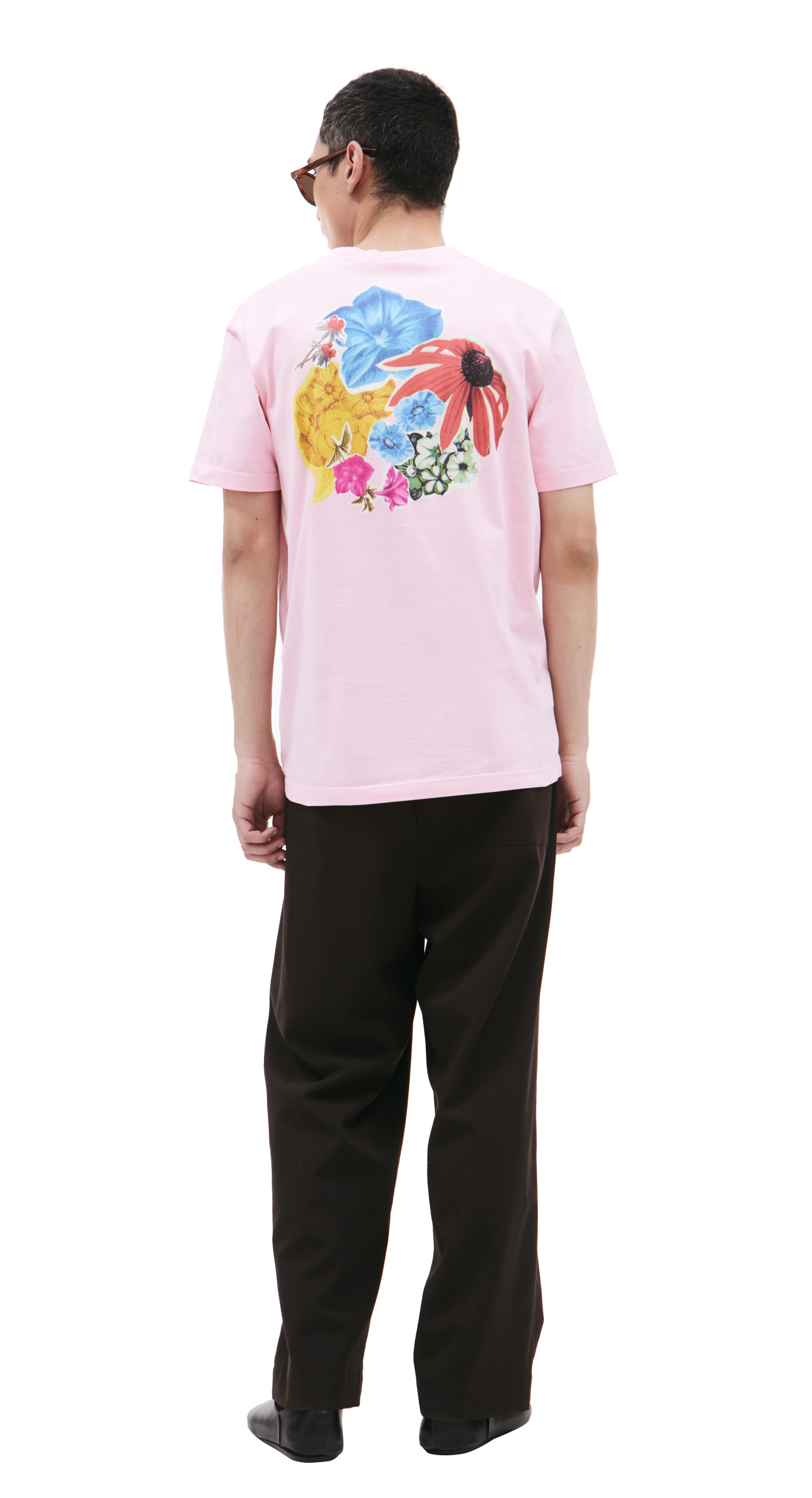 Marni Розовая футболка с принтом