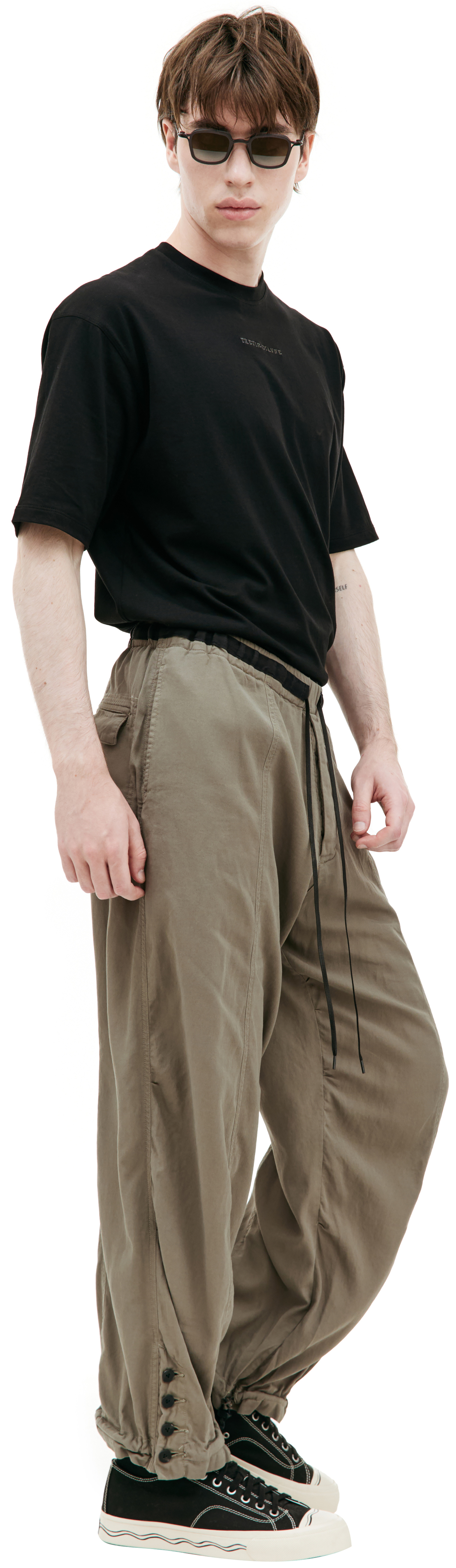 The Viridi-Anne Khaki wide trousers