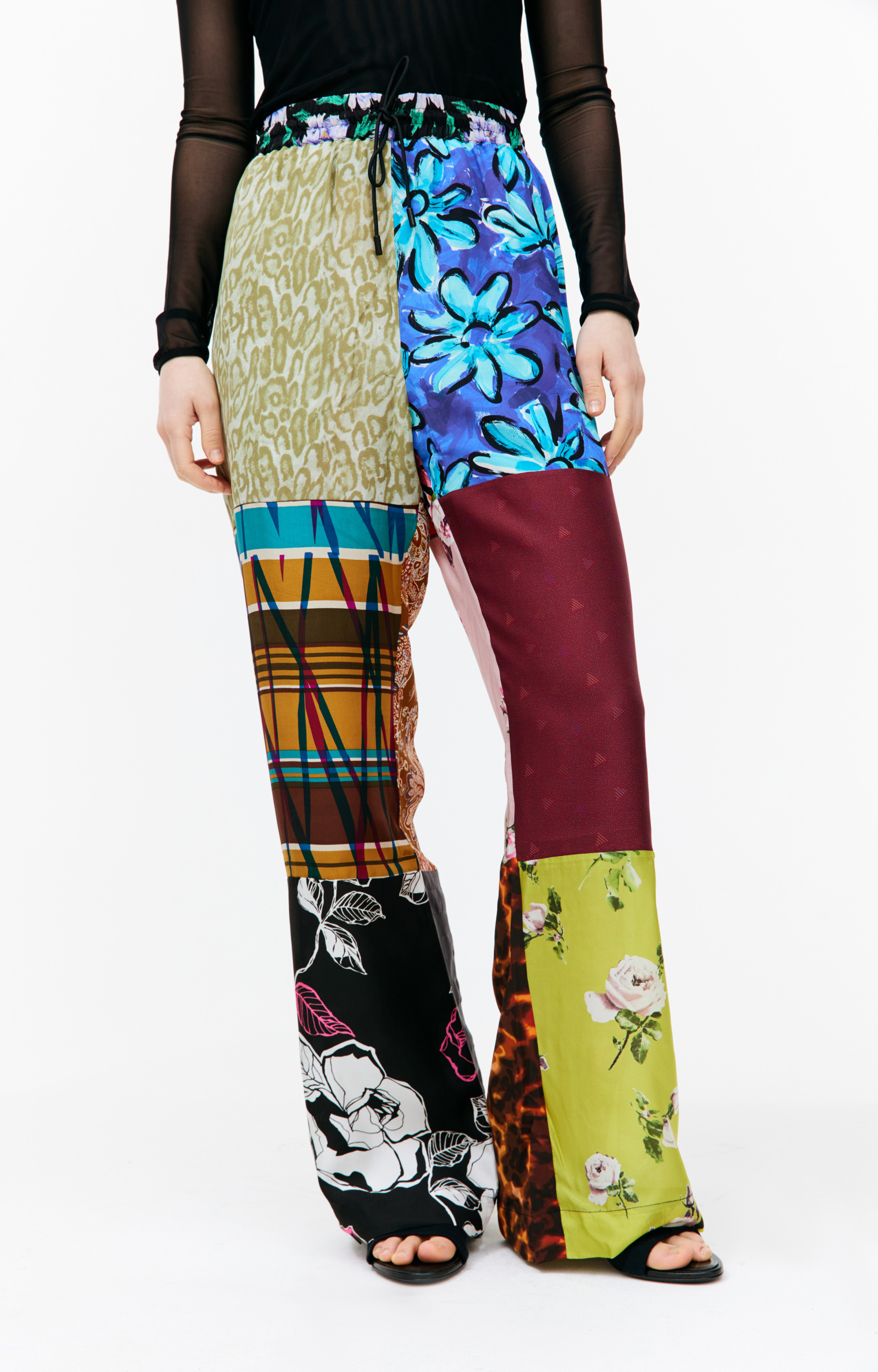 MARINE SERRE Multicolor patchwork trousers