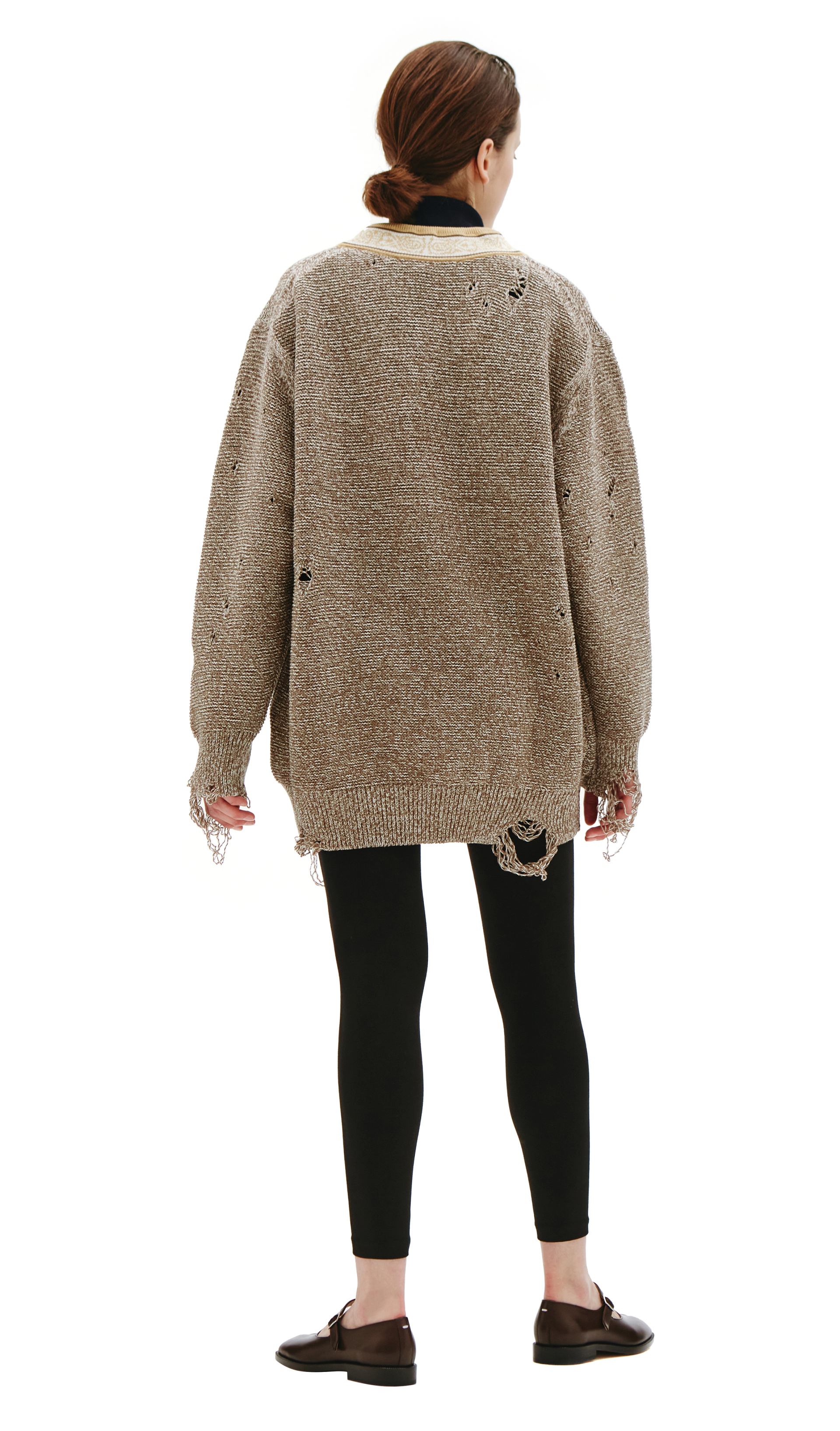 Children of the discordance V-neck ripped sweater