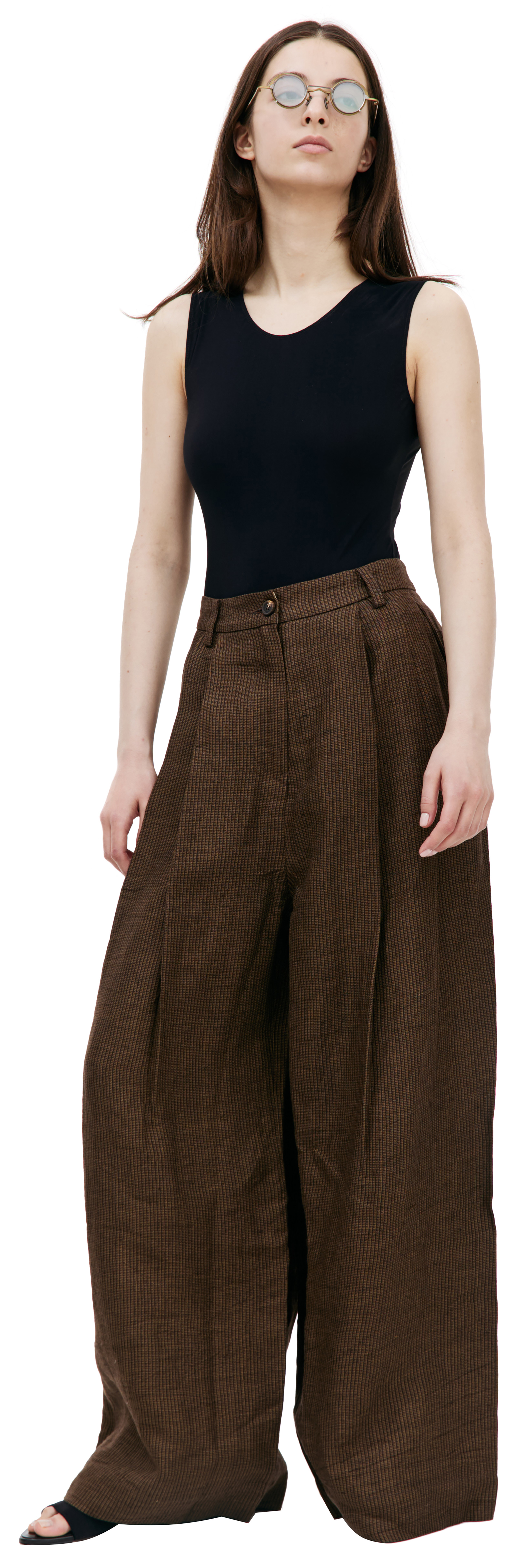 Ziggy Chen Wide leg linen trousers