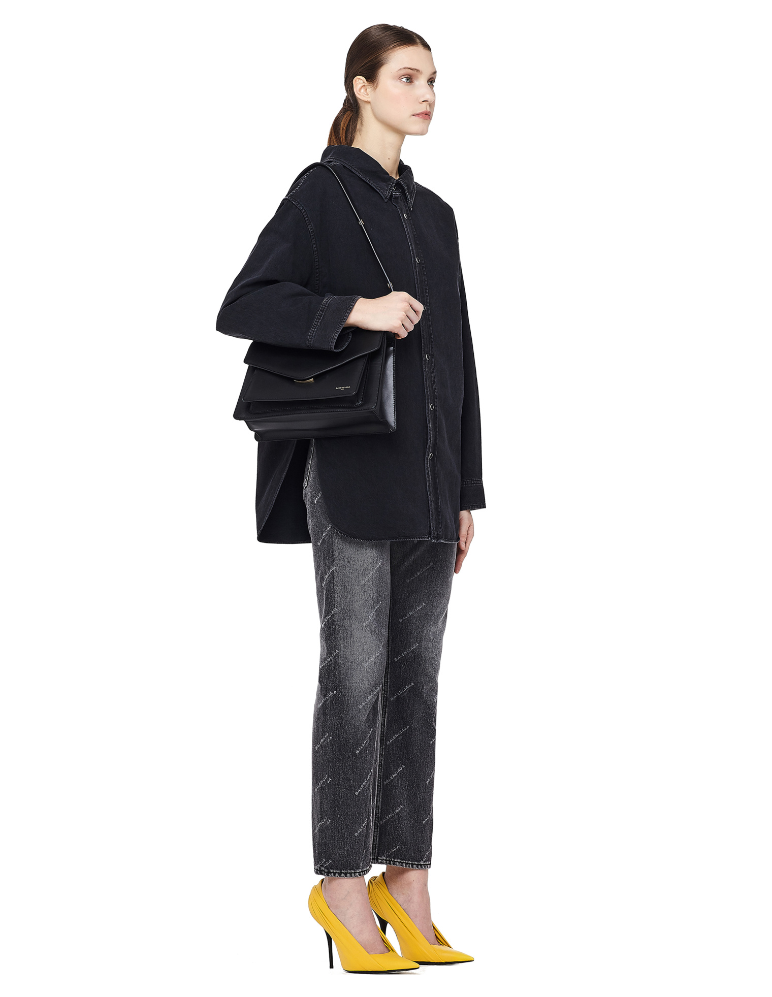 Balenciaga Triangle Leather Handbag
