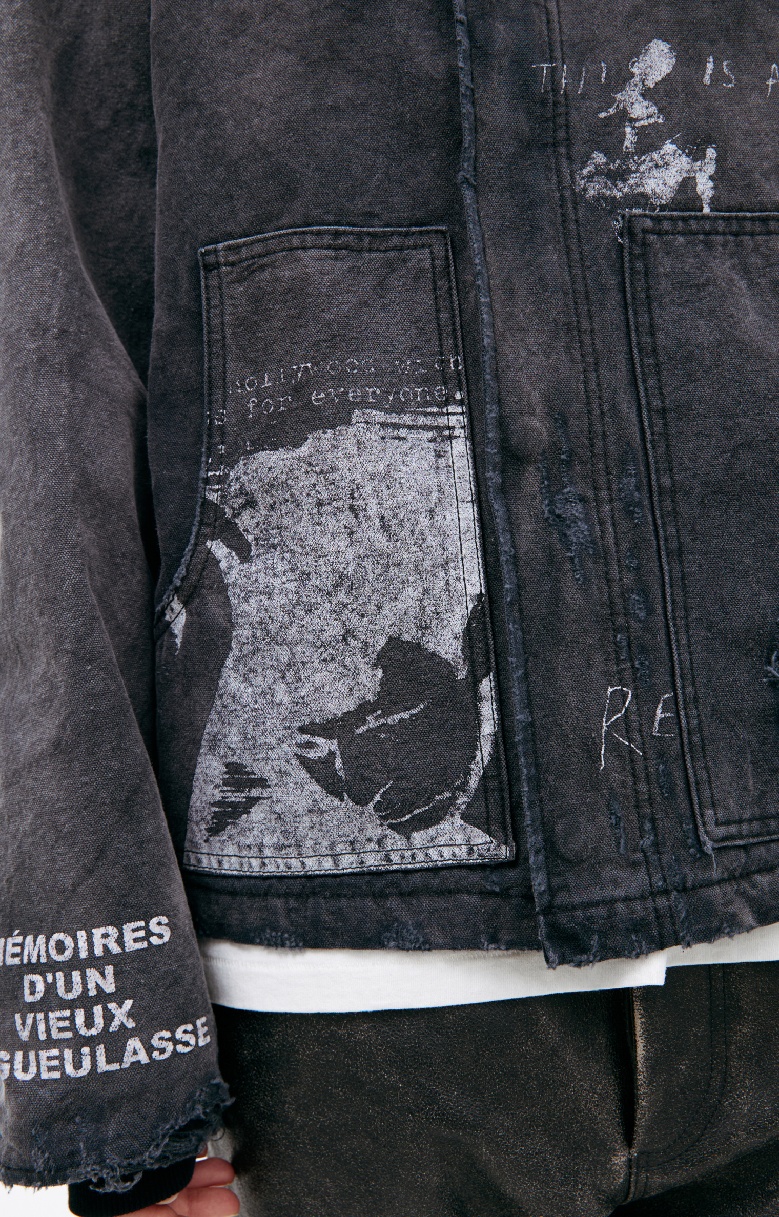 Enfants Riches Deprimes Grey monoprint jacket