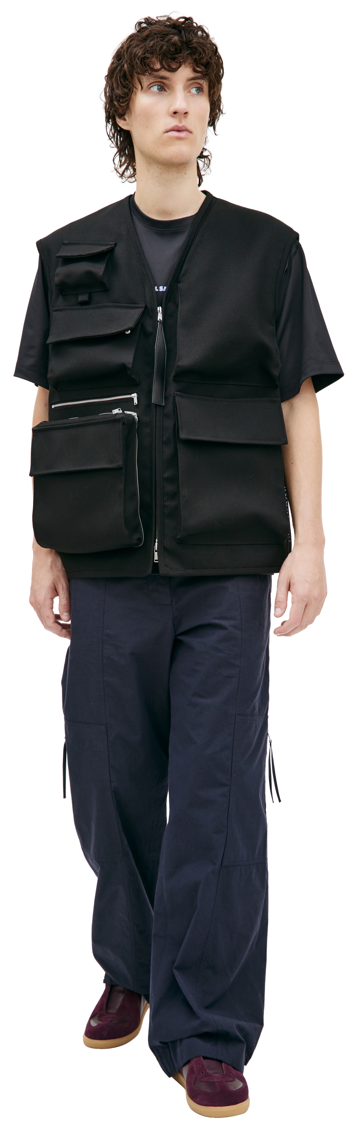 Jil Sander Combination vest with patch pockets