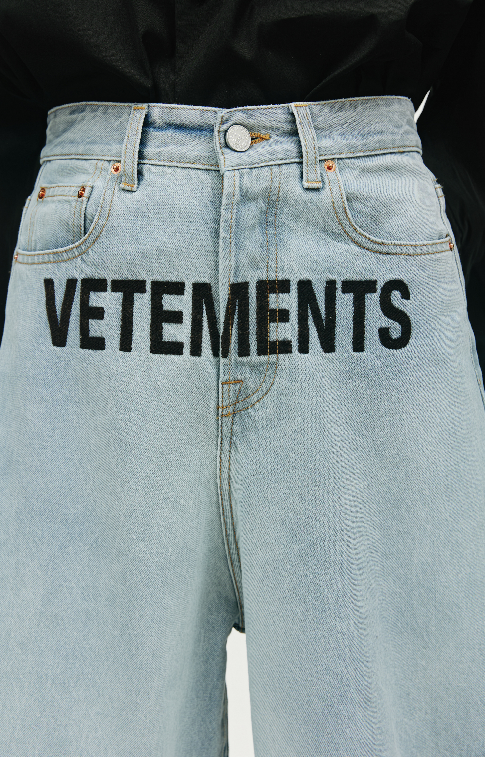 VETEMENTS Logo wide-leg jeans