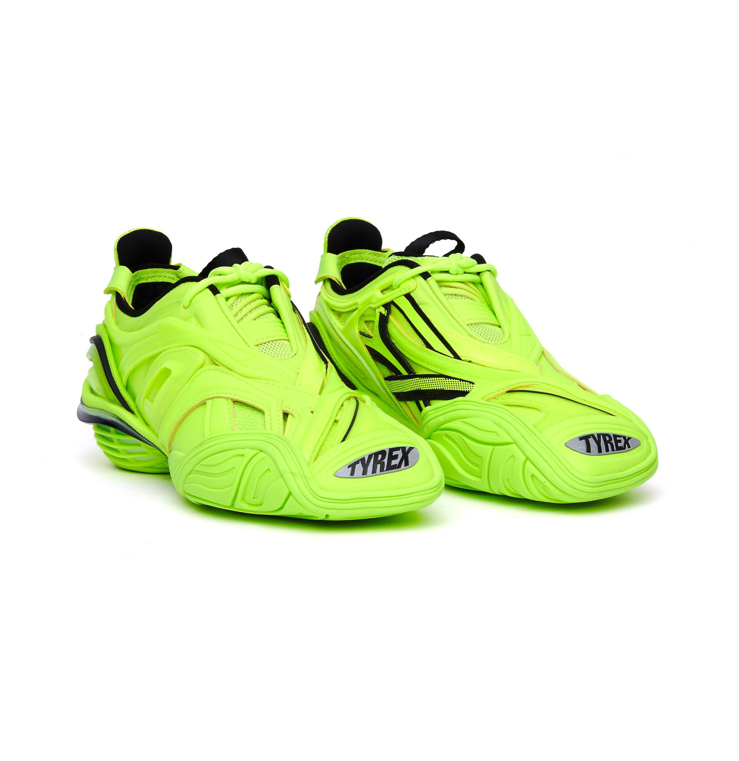 Buy Balenciaga women multicolor tyrex neon yellow sneakers for 