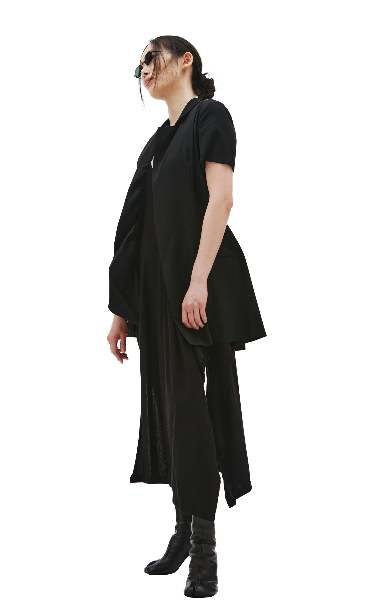 Yohji Yamamoto Asymmetric short-sleeved jacket