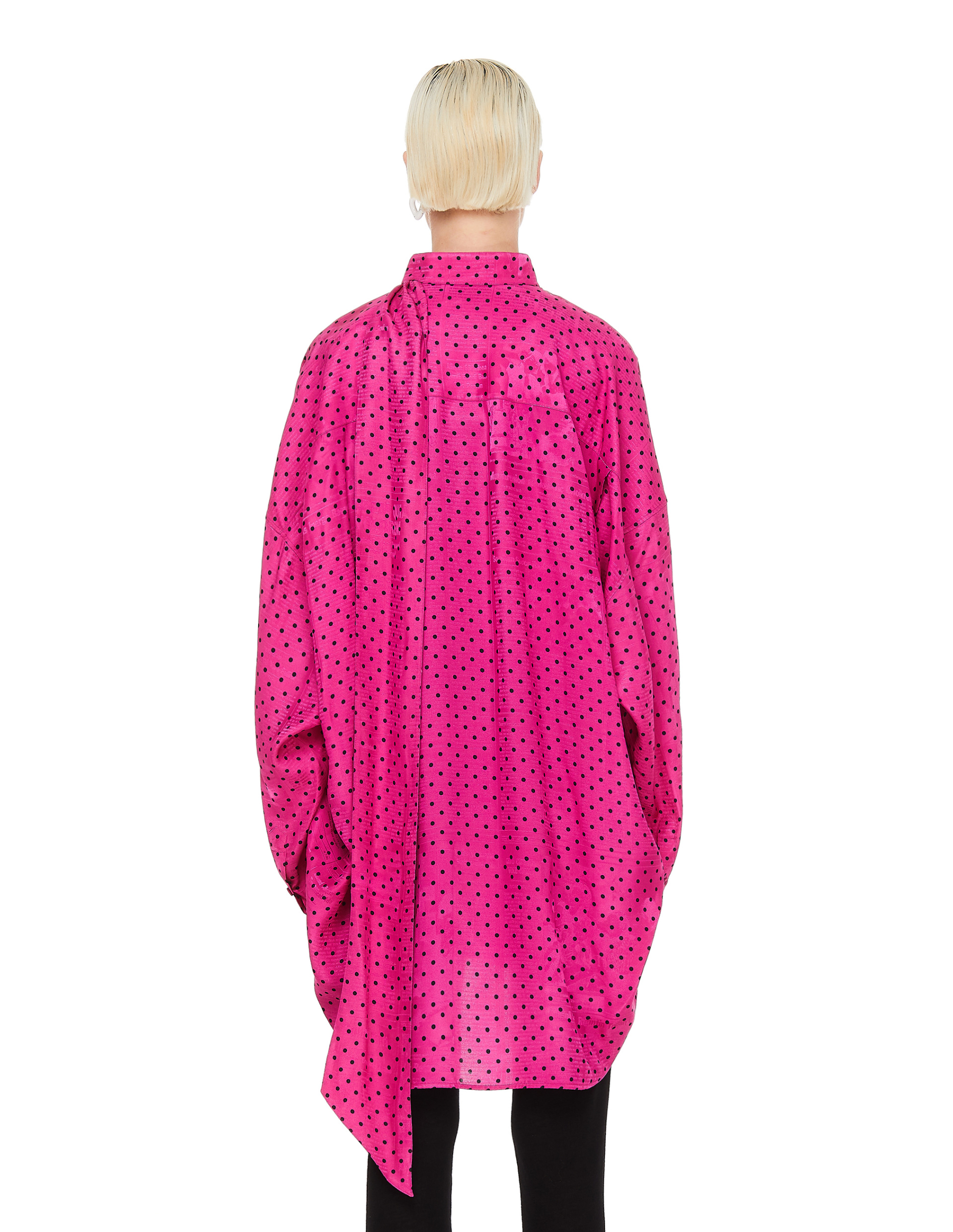 Balenciaga Pink Polka Dot Shirt