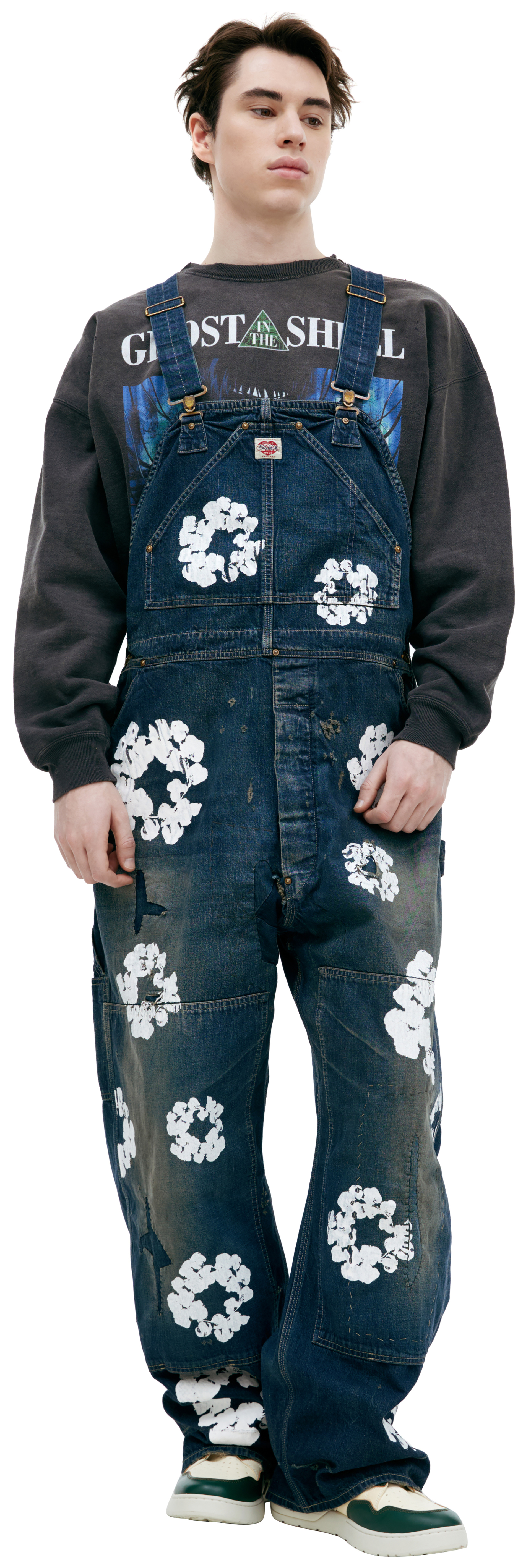 Saint Mxxxxxx Denim jumpsuit with flowers