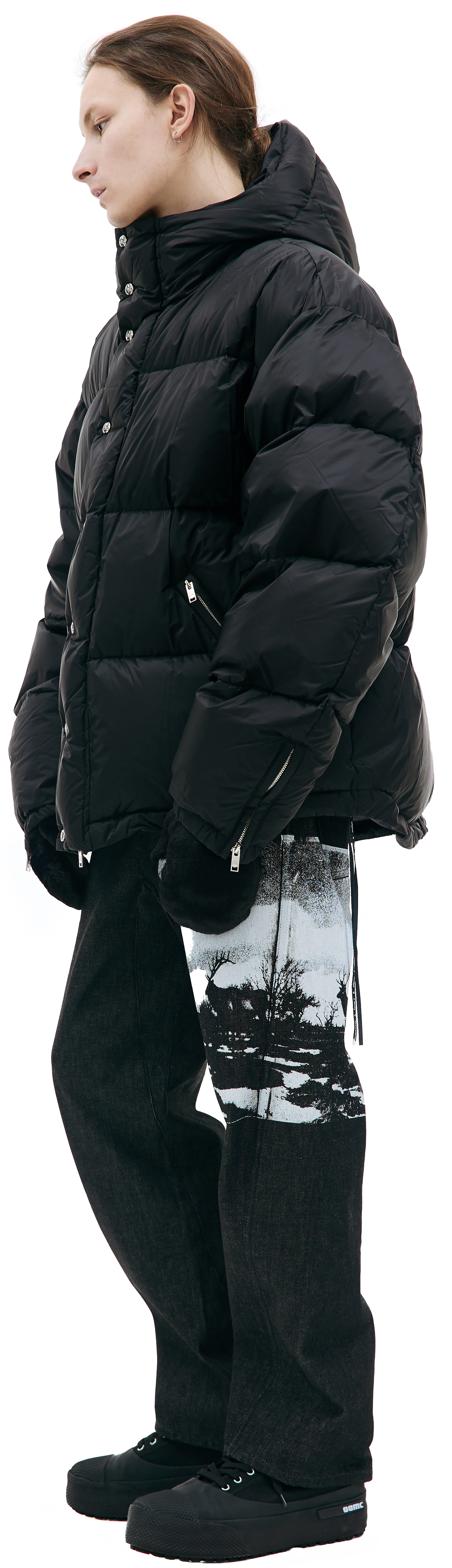 Mastermind WORLD Black logo down jacket