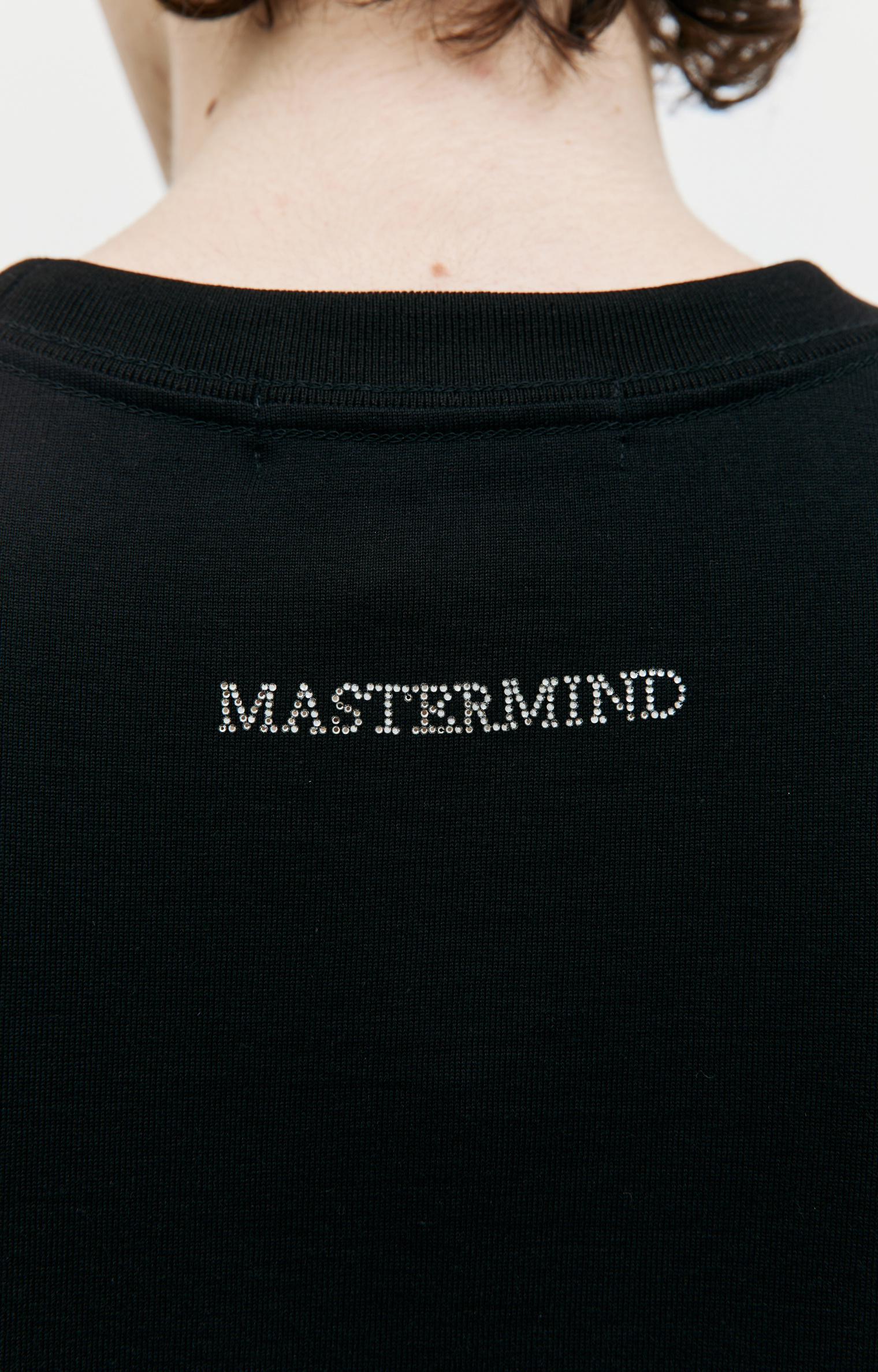Mastermind WORLD Black crystal-cut t-shirt