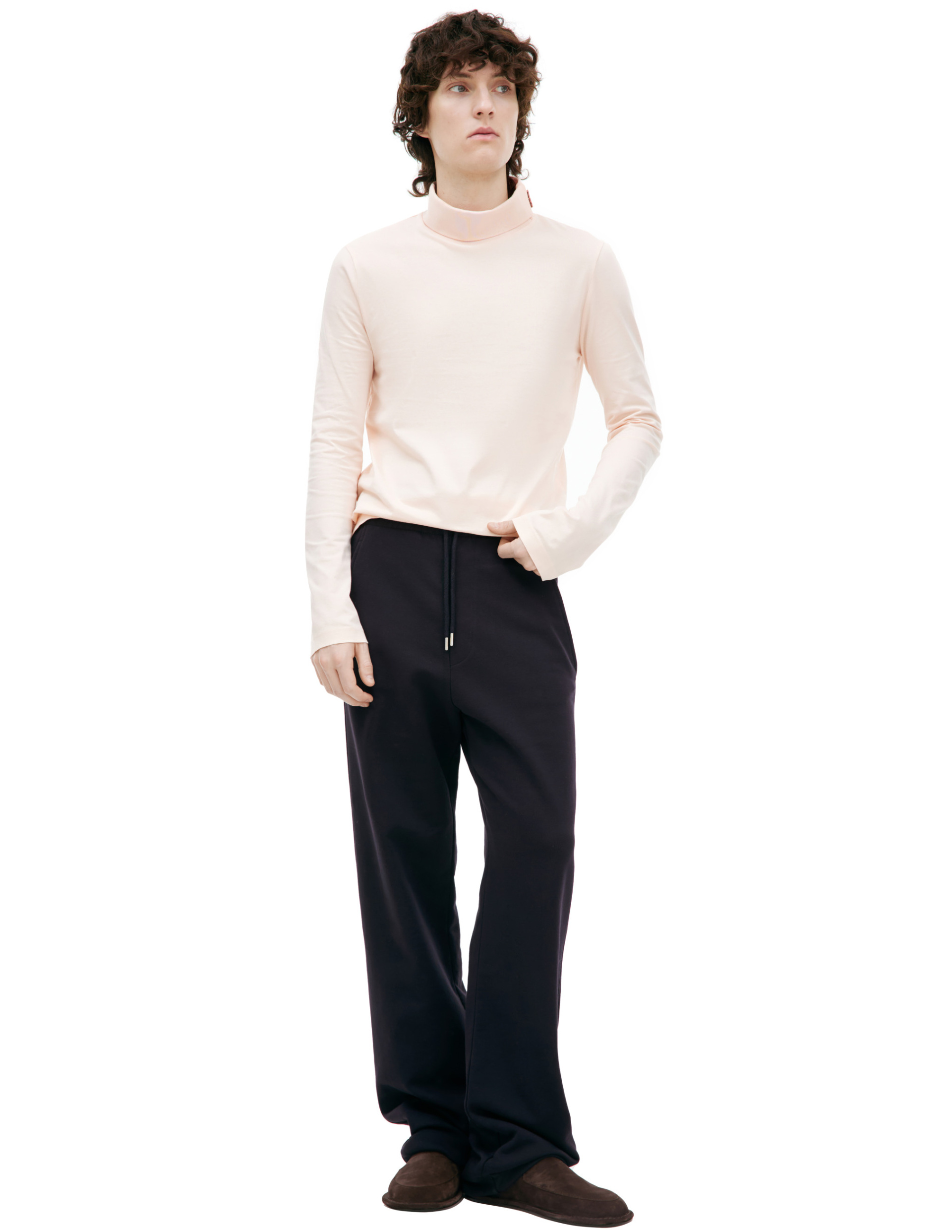 Dries Van Noten Брюки-231-021116-6610-509 треники, футер, на кулиске, темно-синий