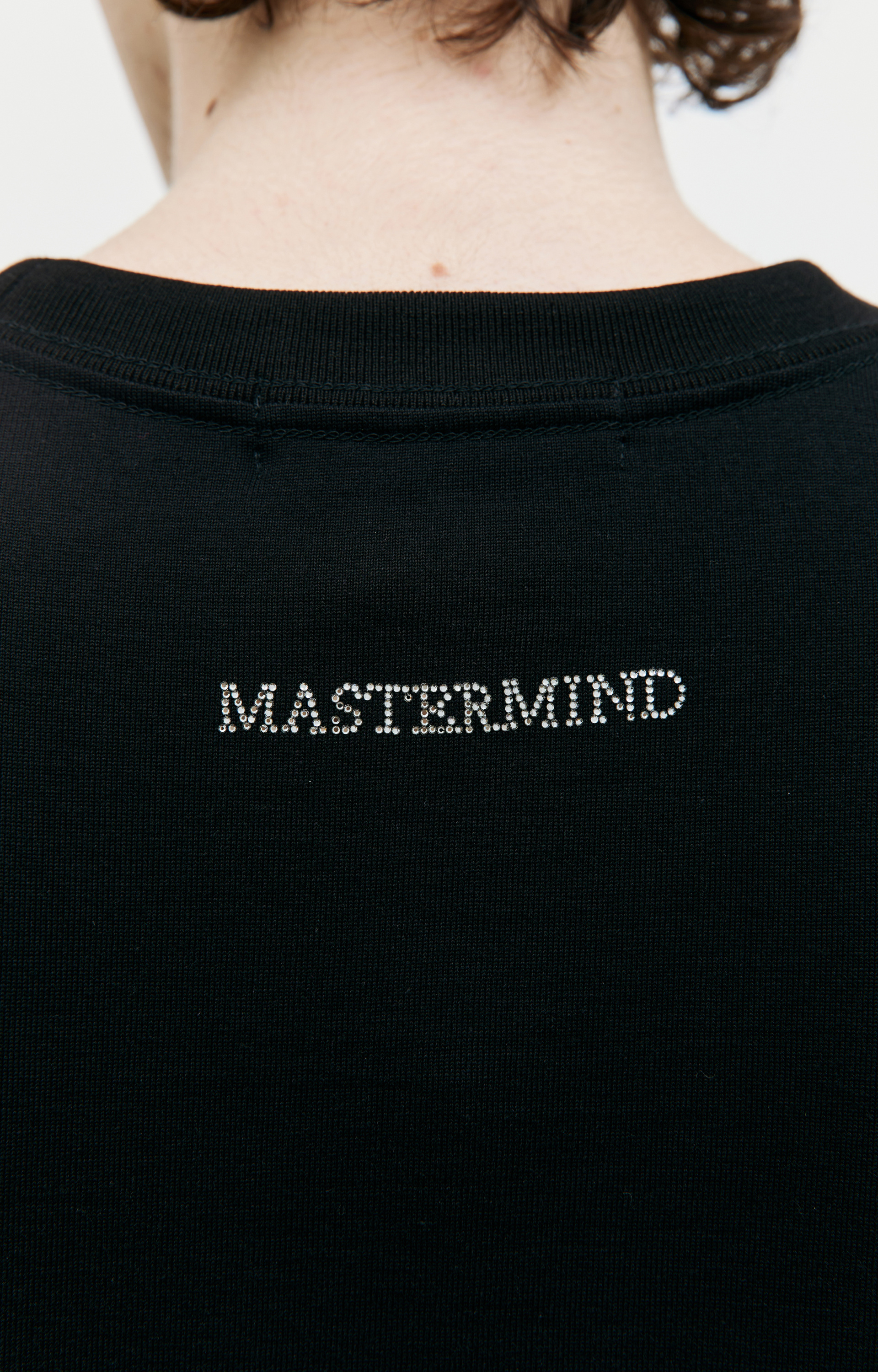 Mastermind WORLD Black crystal-cut t-shirt