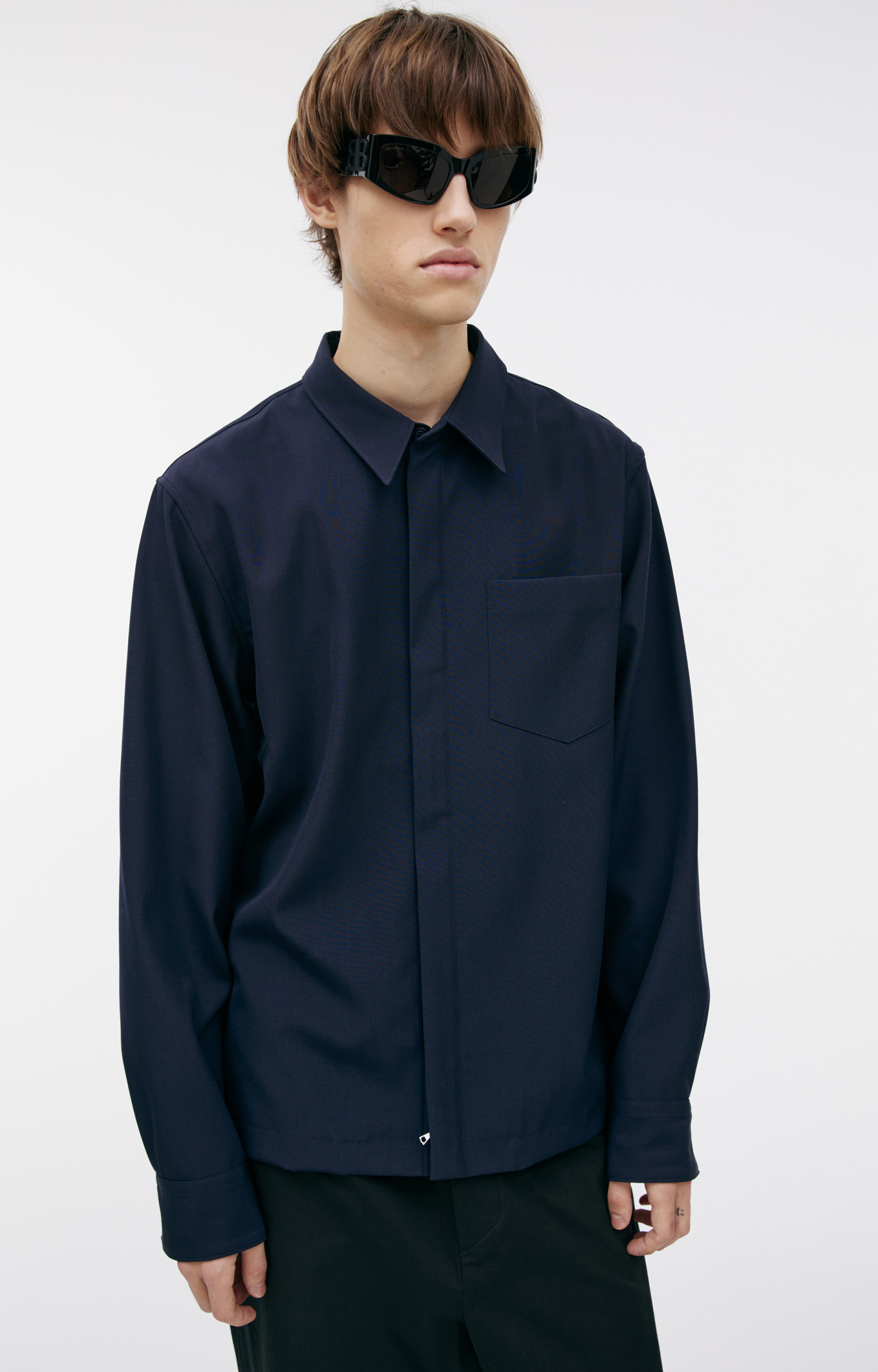 Dries Van Noten Zippered wool shirt