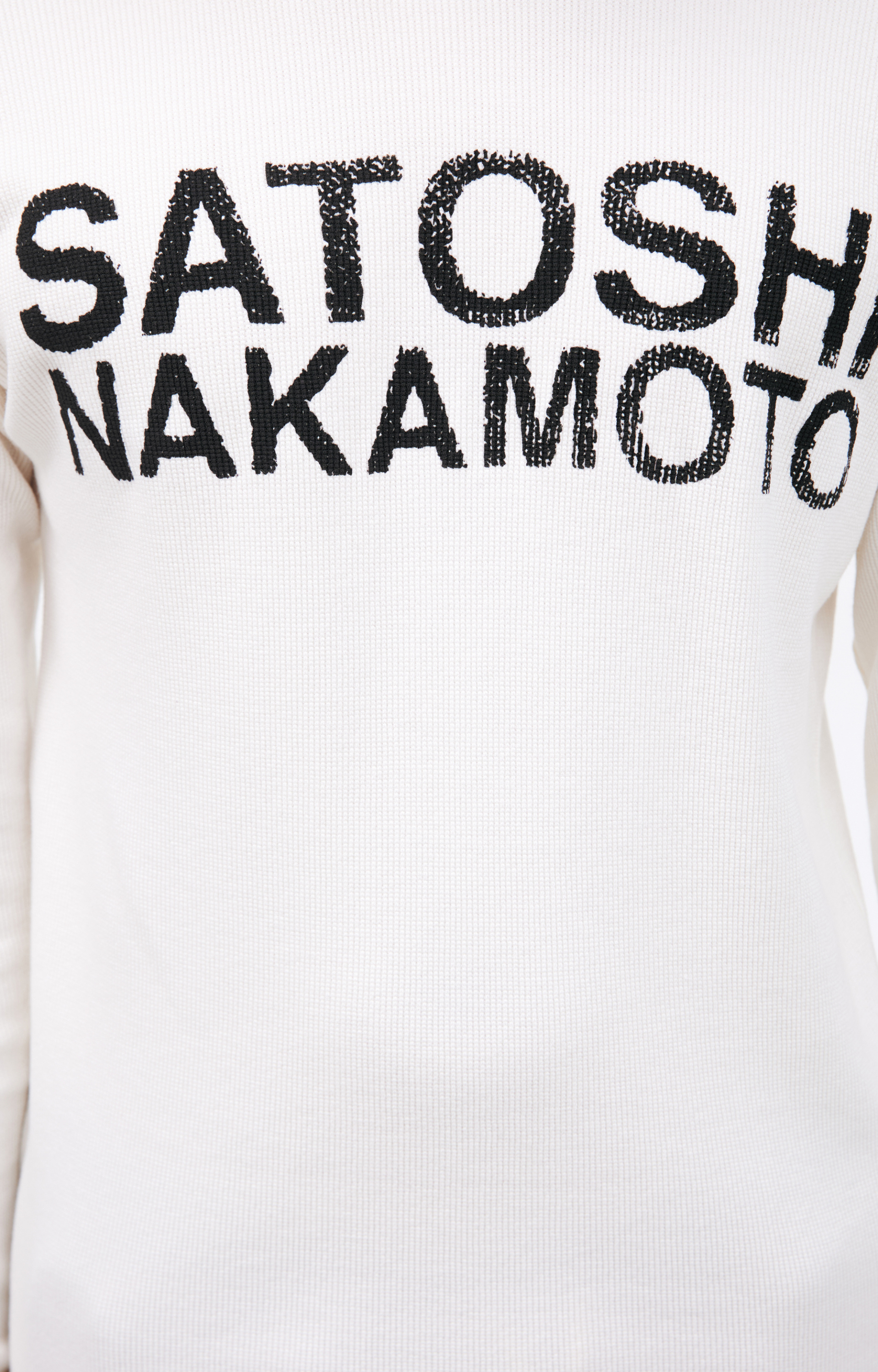 Satoshi Nakamoto White logo longsleeve