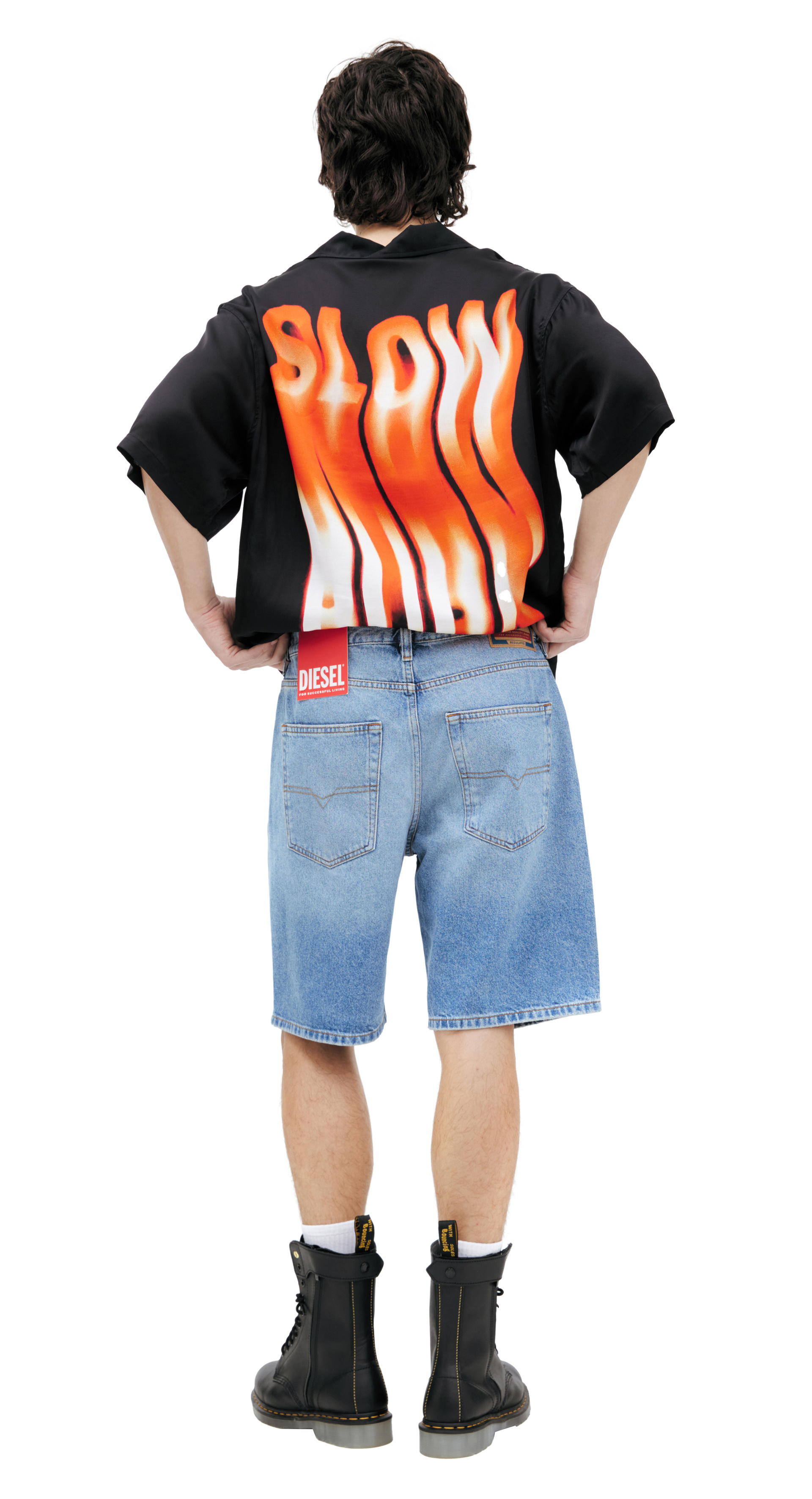 Diesel Denim shorts with patch